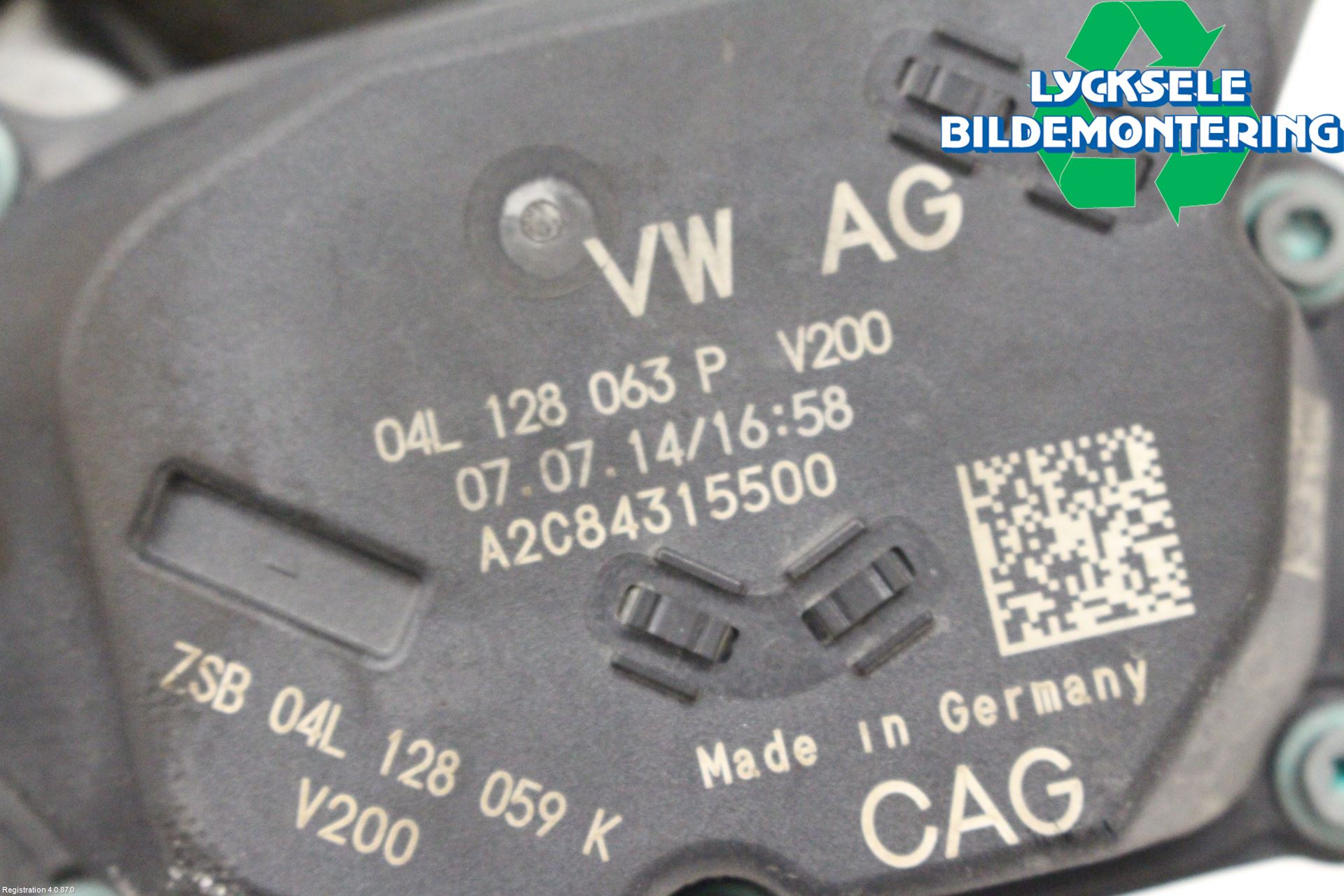 Volkswagen VW GOLF / E-GOLF VII 13-20 Injspjällhus