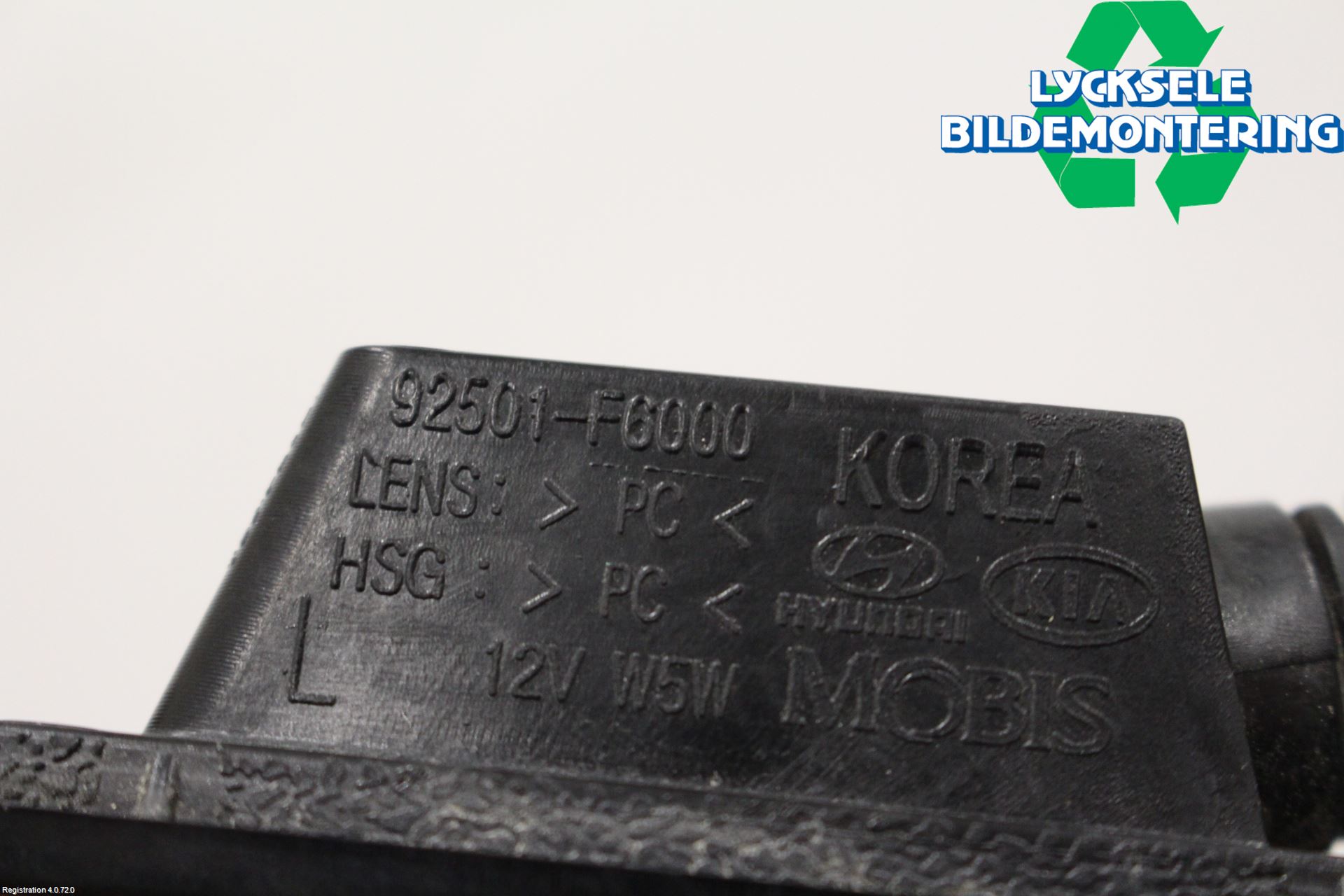 Kia NIRO (DE) 17-22 Skylt Belysning