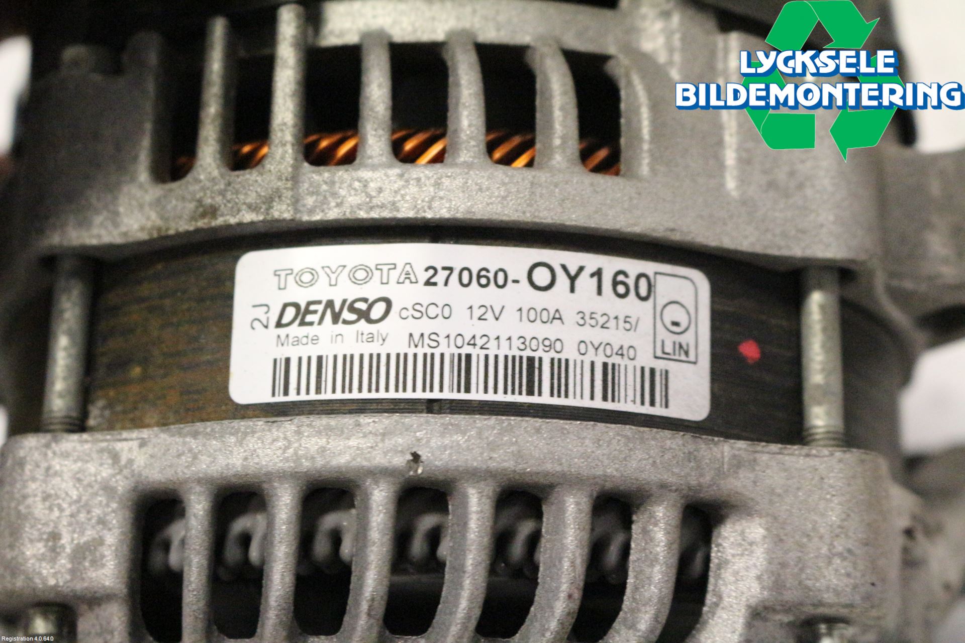 Toyota YARIS XP130 15-20 Generator