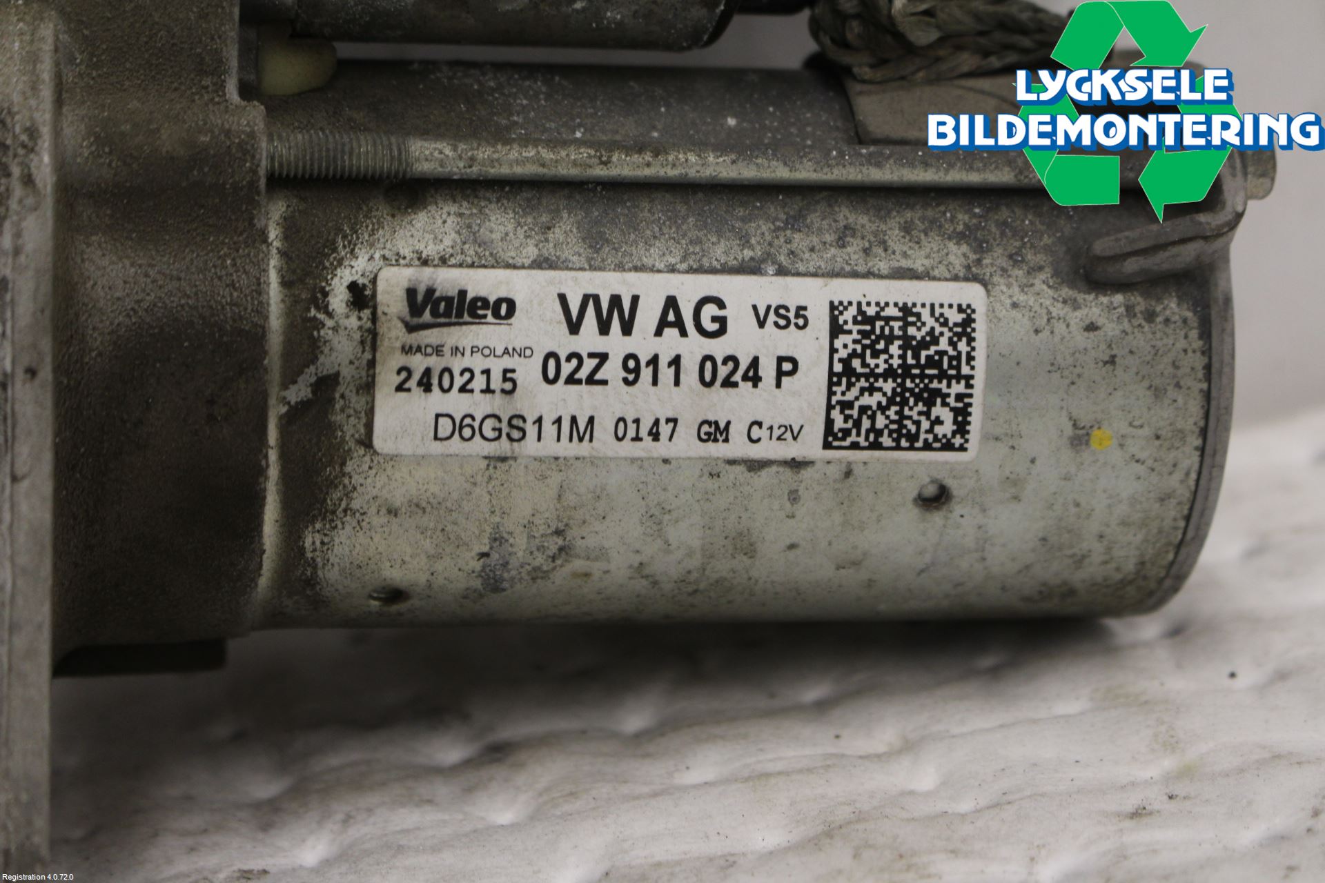 Volkswagen VW TOURAN 10-15 Startmotor