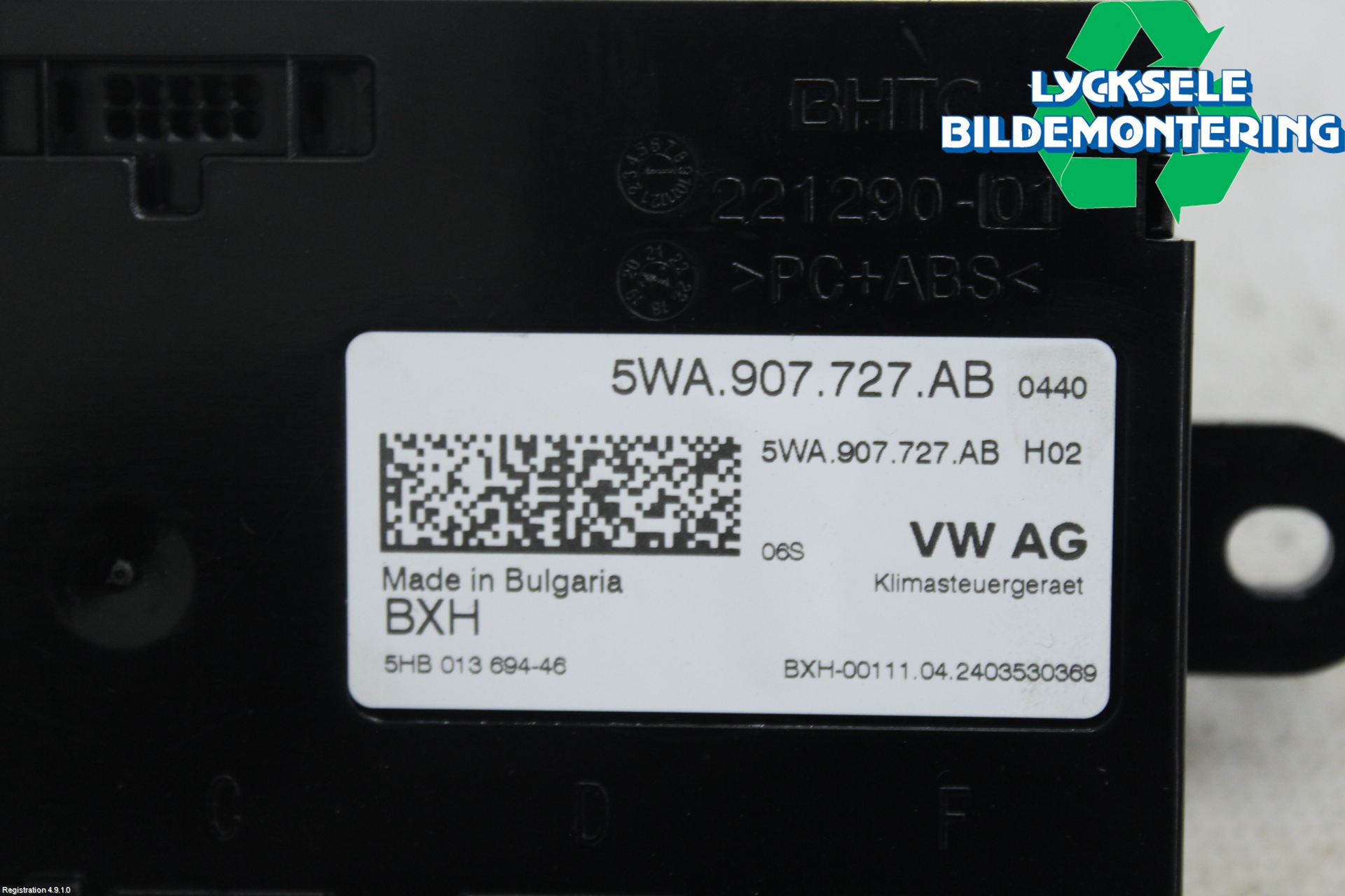 Volkswagen VW CADDY 21- Ac Styrenhet Ac Manöveren