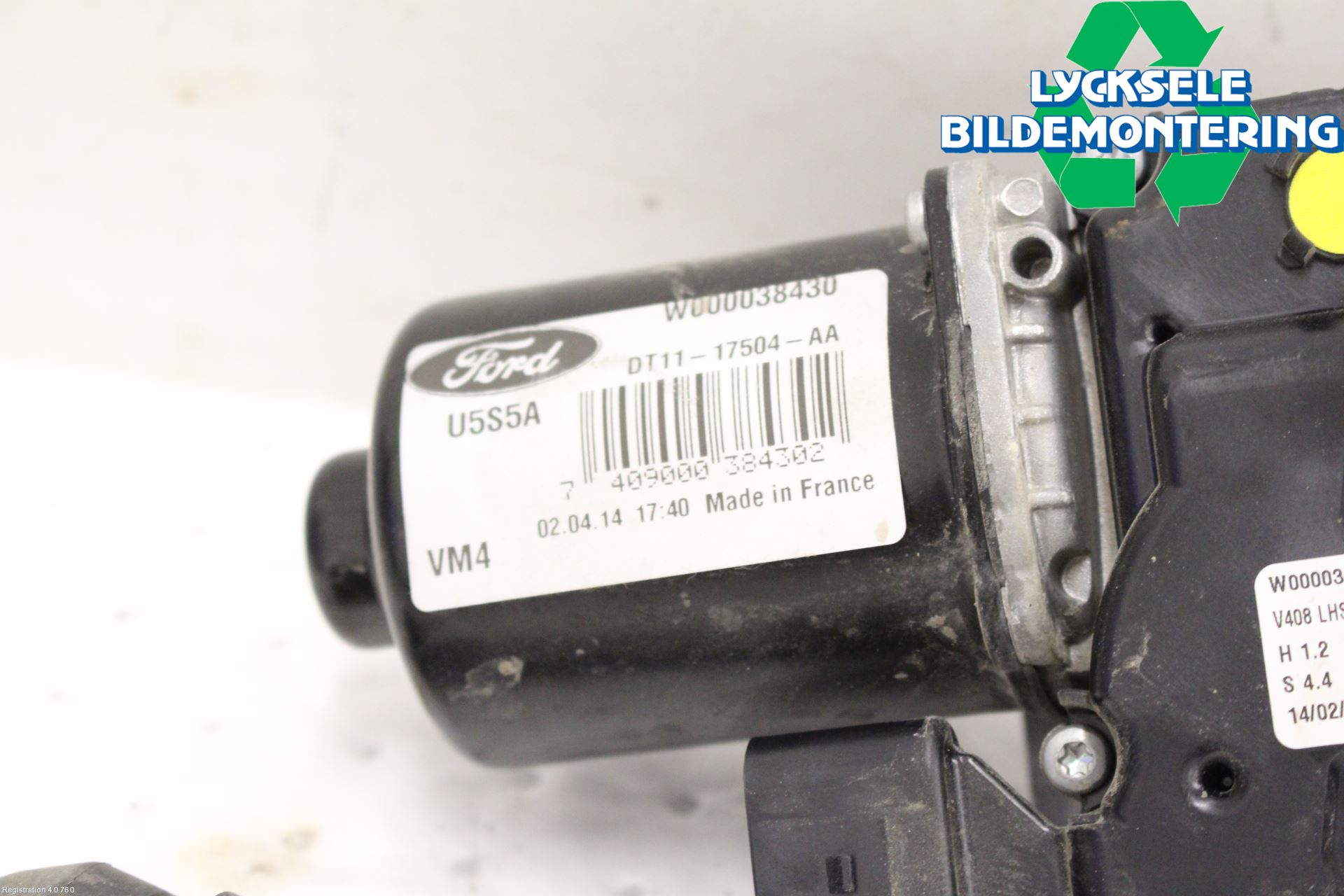 Ford TRANSIT/TOURNEO CONNECT 13-22 Torkarmotor Vindruta