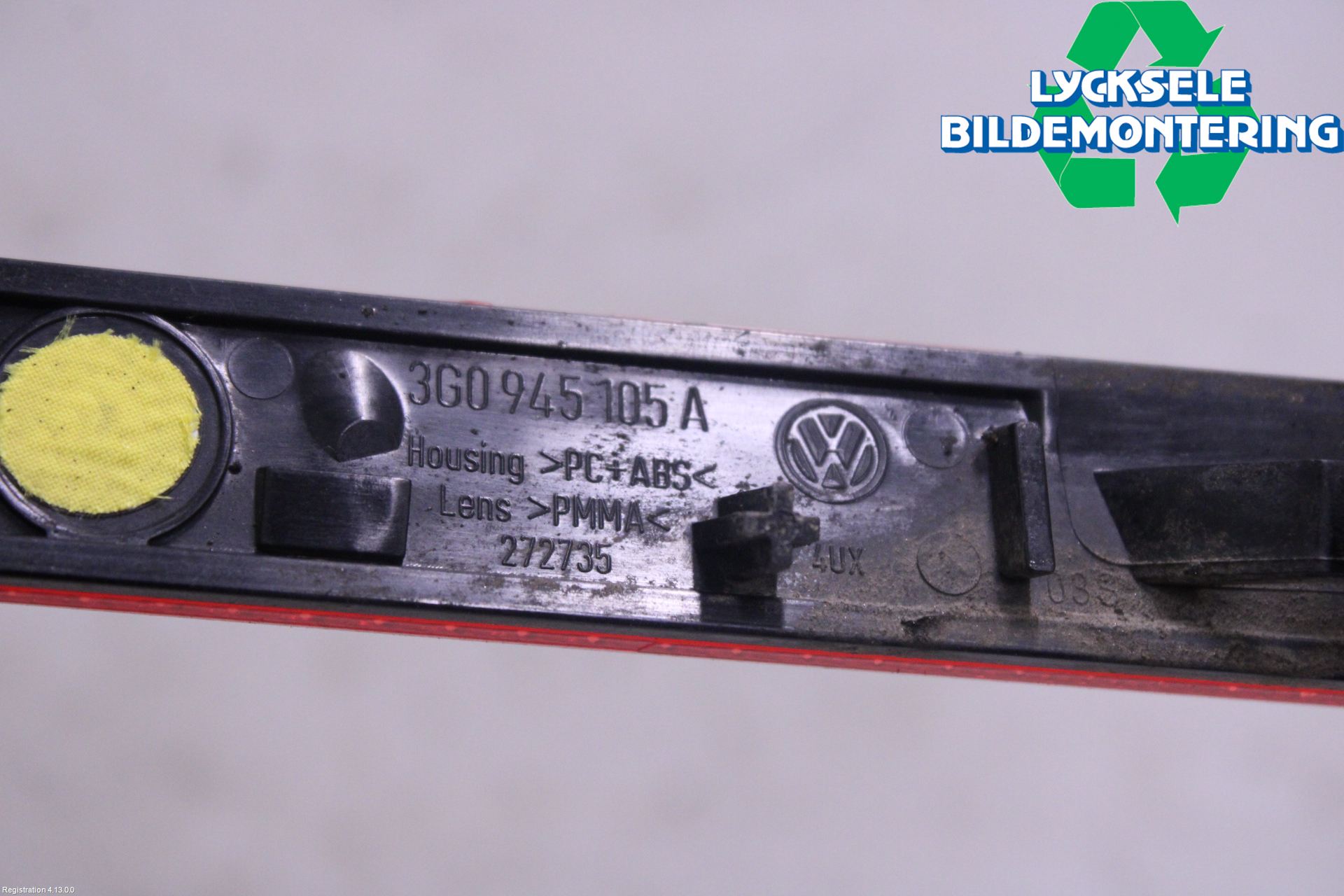 Volkswagen VW PASSAT 15-19 Dimljus/Reflex Bak