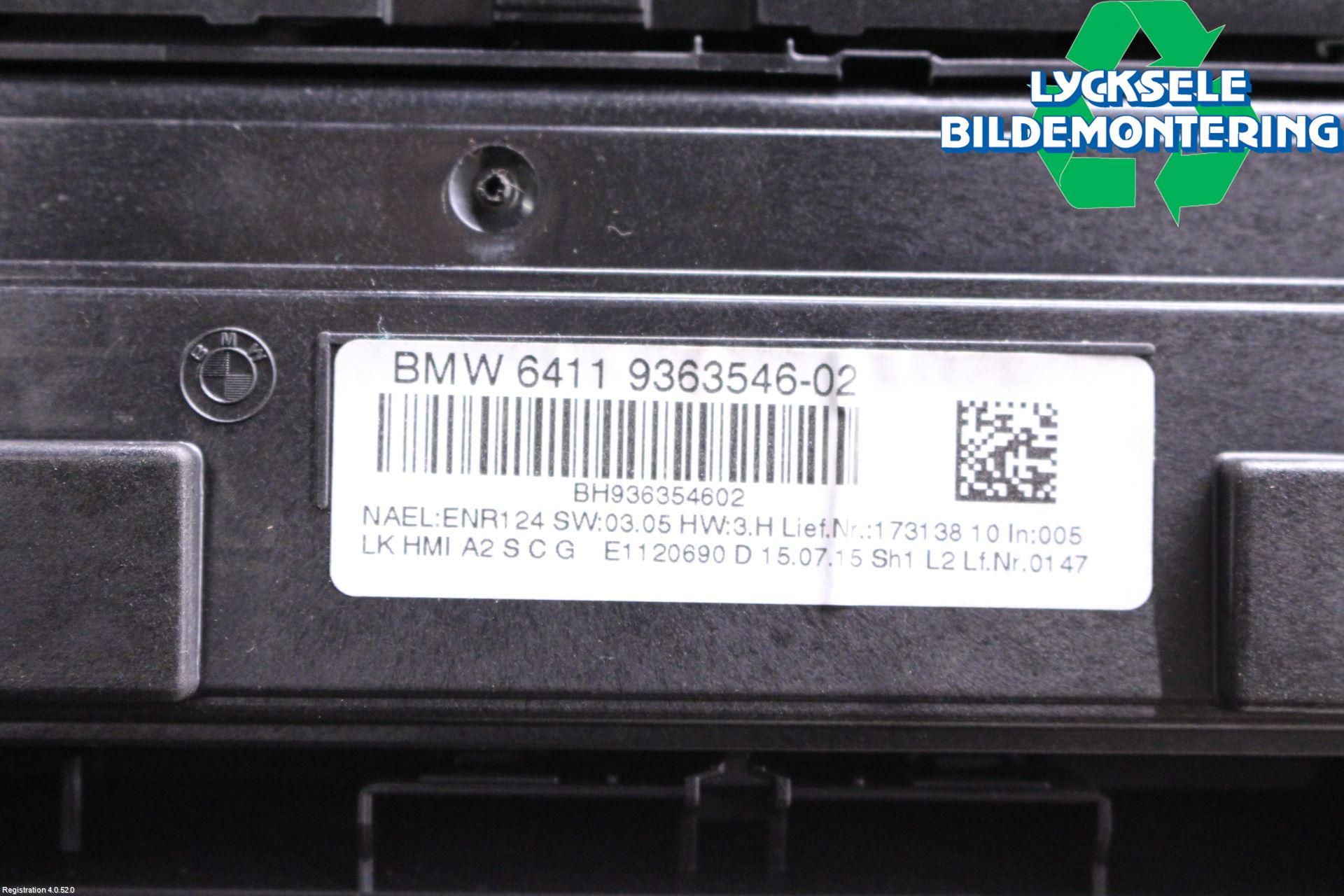 BMW 1 F20/F21 11-19 Ac Styrenhet Ac Manöveren