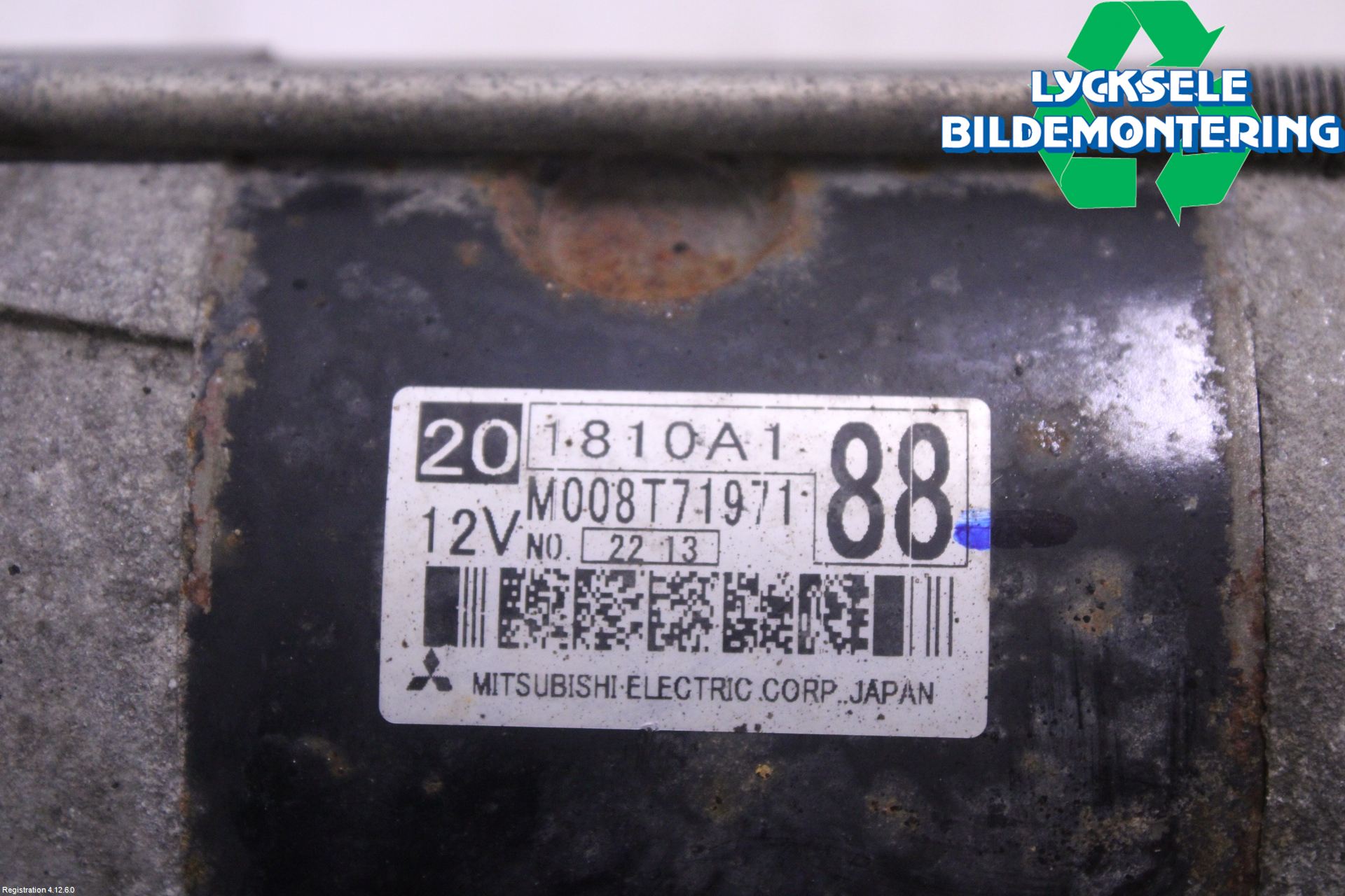 Mitsubishi ASX 10-22 Startmotor Diesel