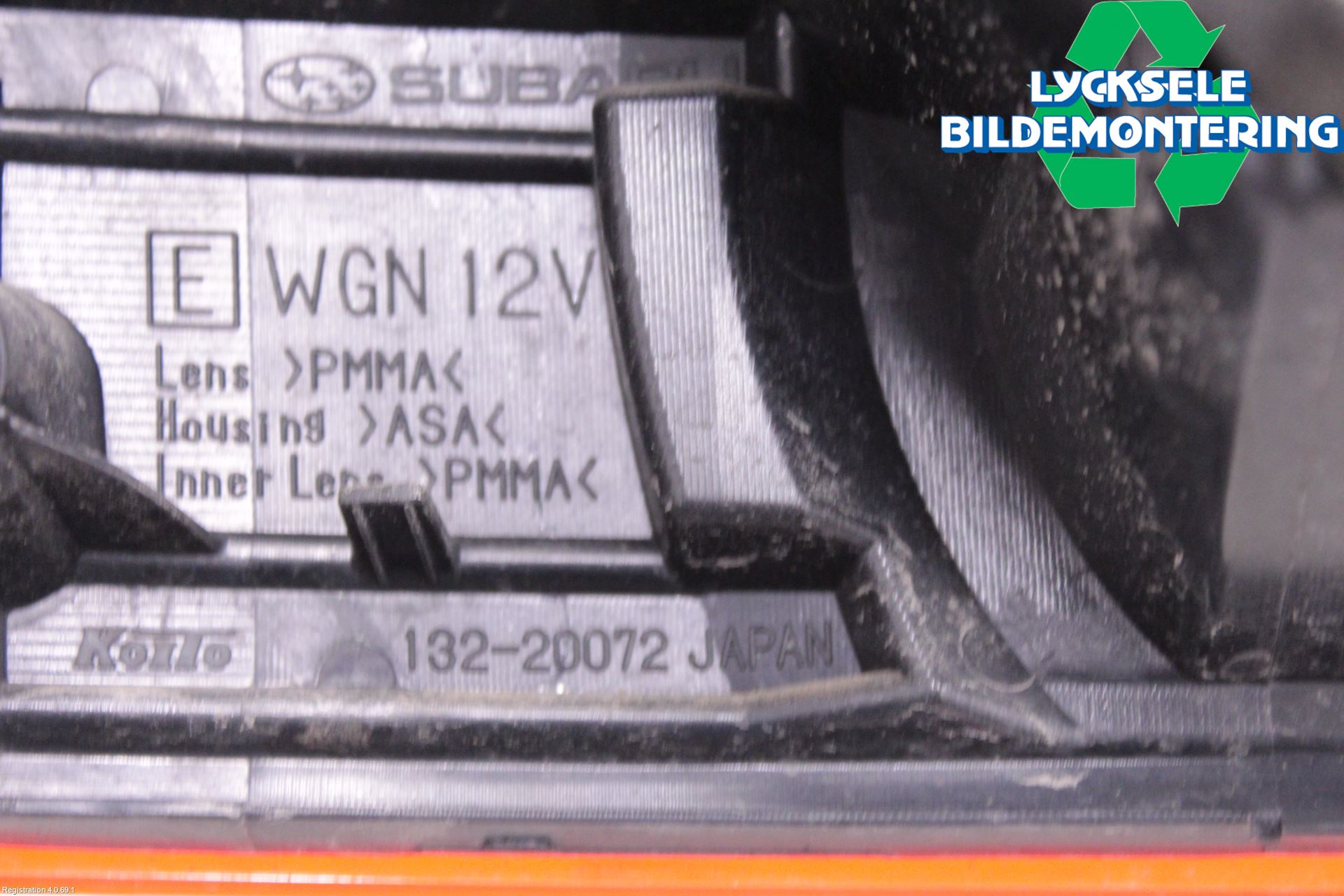 Subaru OUTBACK 10-15 Bakljus Lucka Hö