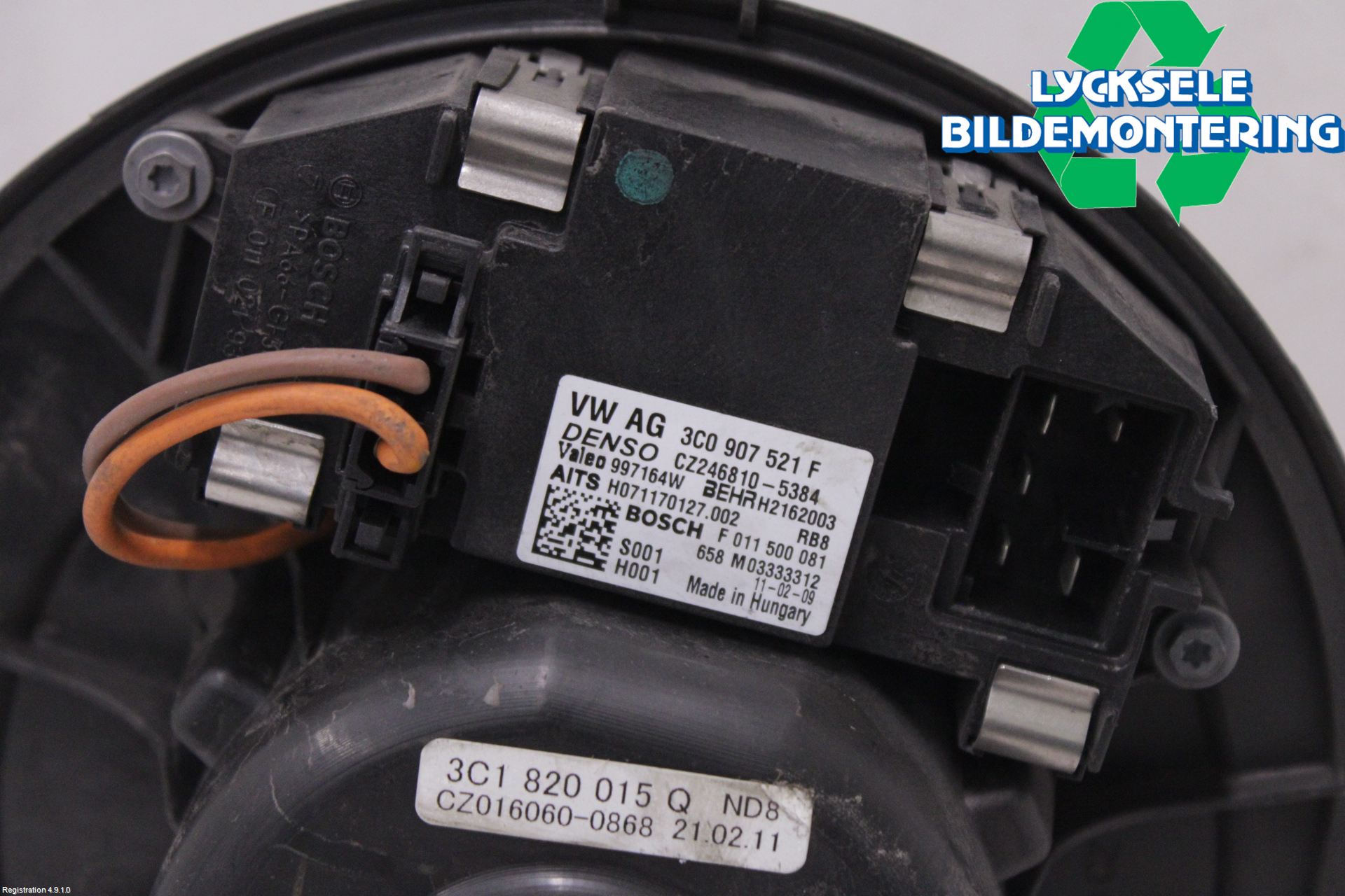 Volkswagen VW PASSAT 11-14 Ac Värmefläkt