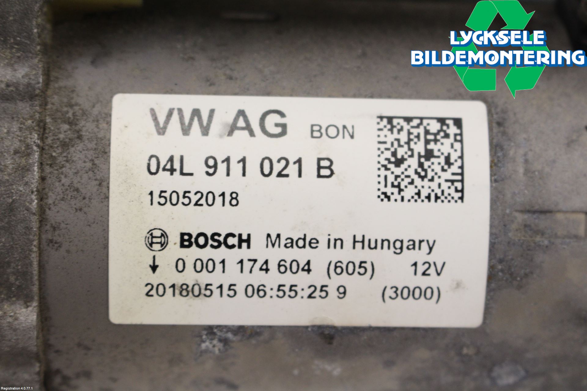 Audi A4/S4 B9 16-19 Startmotor Diesel