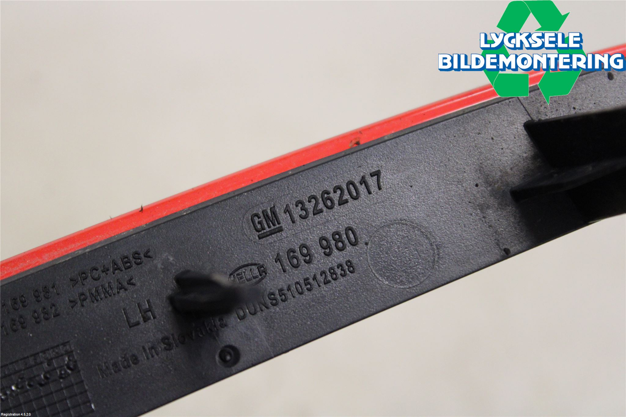 Opel ASTRA J 10-15 Dimljus/Reflex Bak