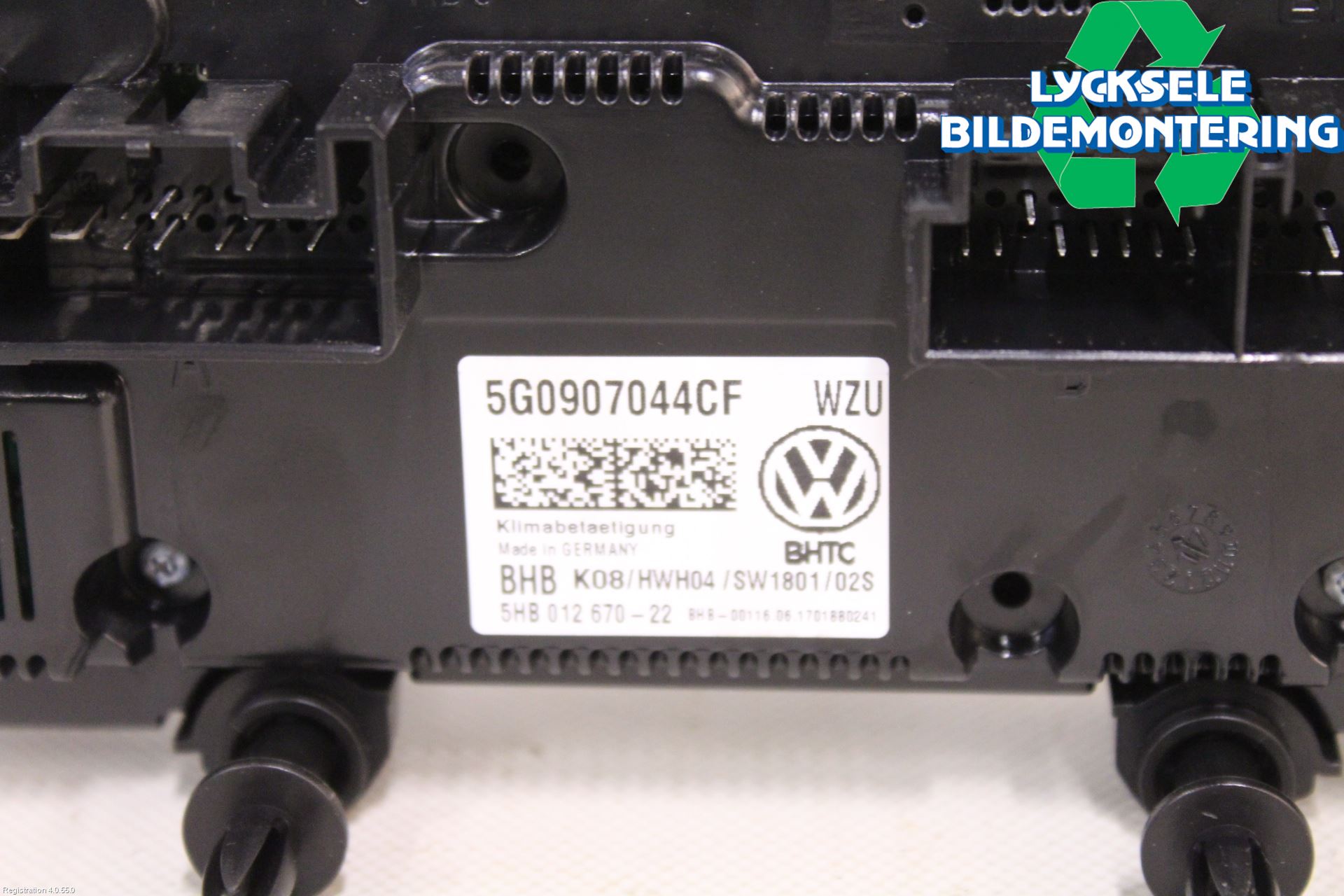 Volkswagen VW GOLF / E-GOLF VII 13-20 Ac Styrenhet Ac Manöveren