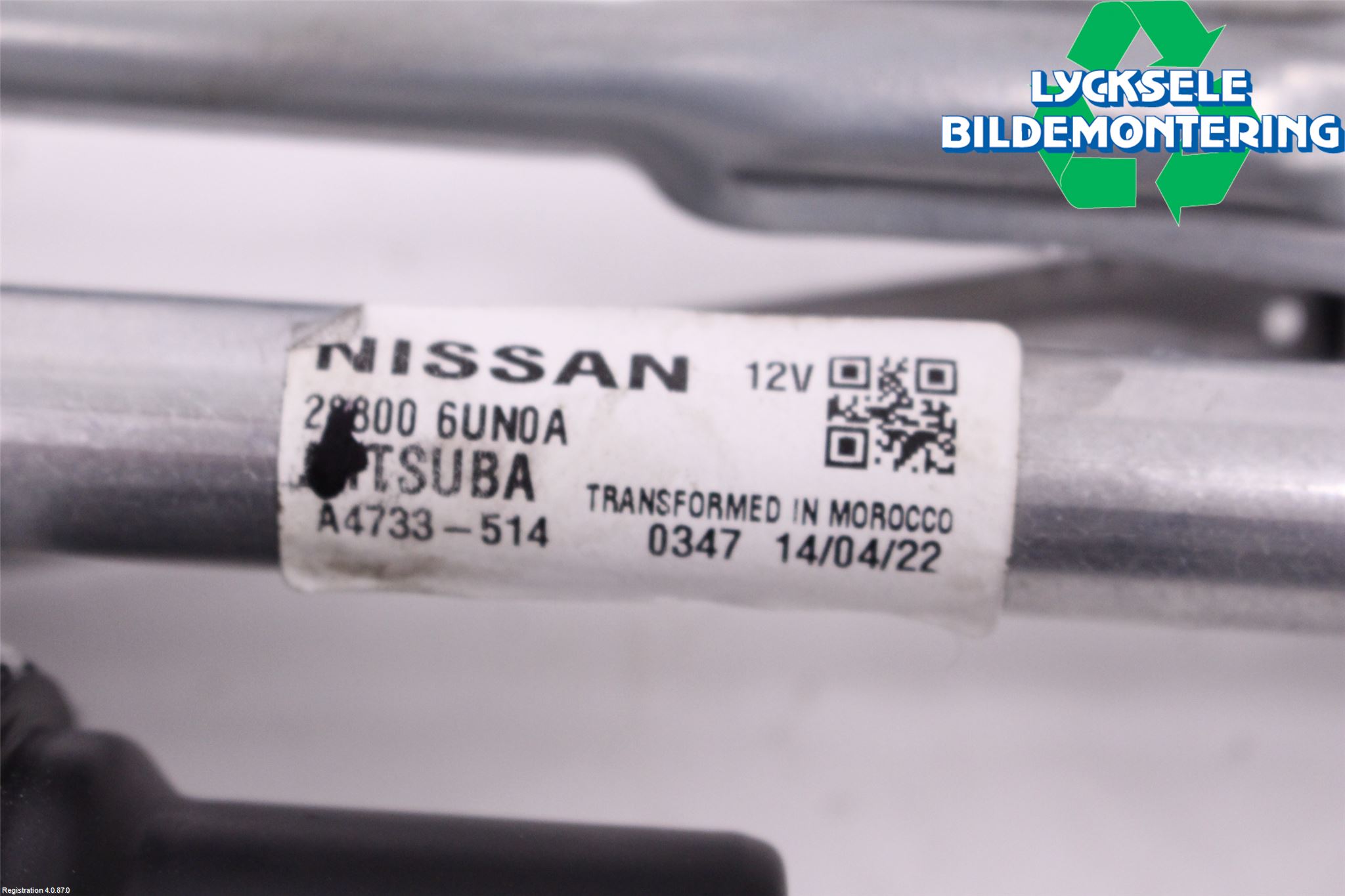 Nissan QASHQAI 21- Torkarmotor Vindruta