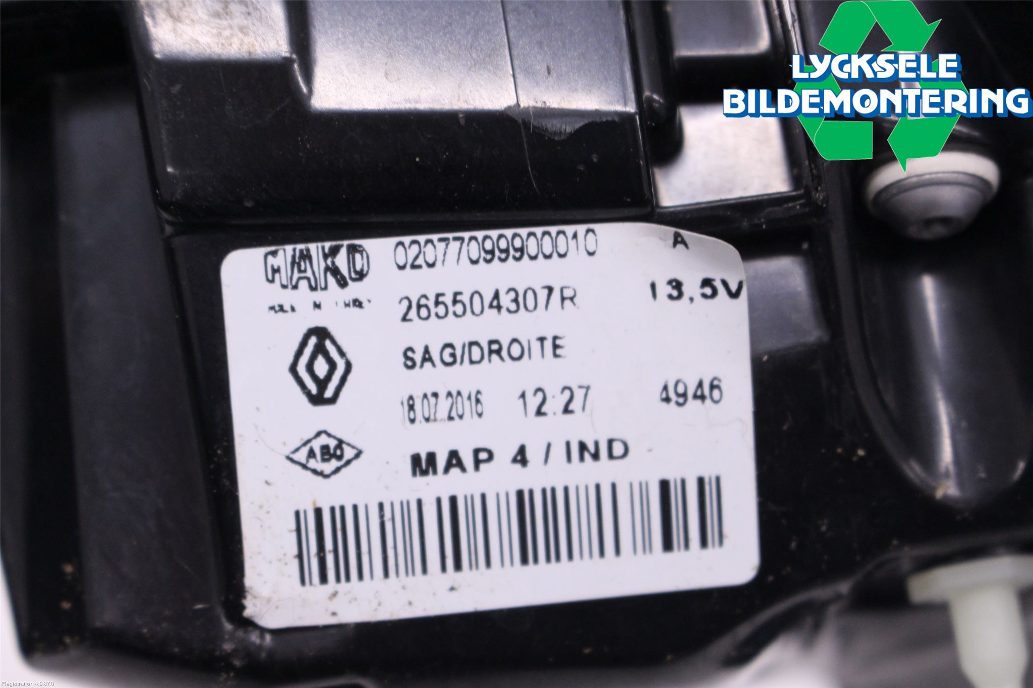 Renault CLIO IV 16-19 Bakljus Höger