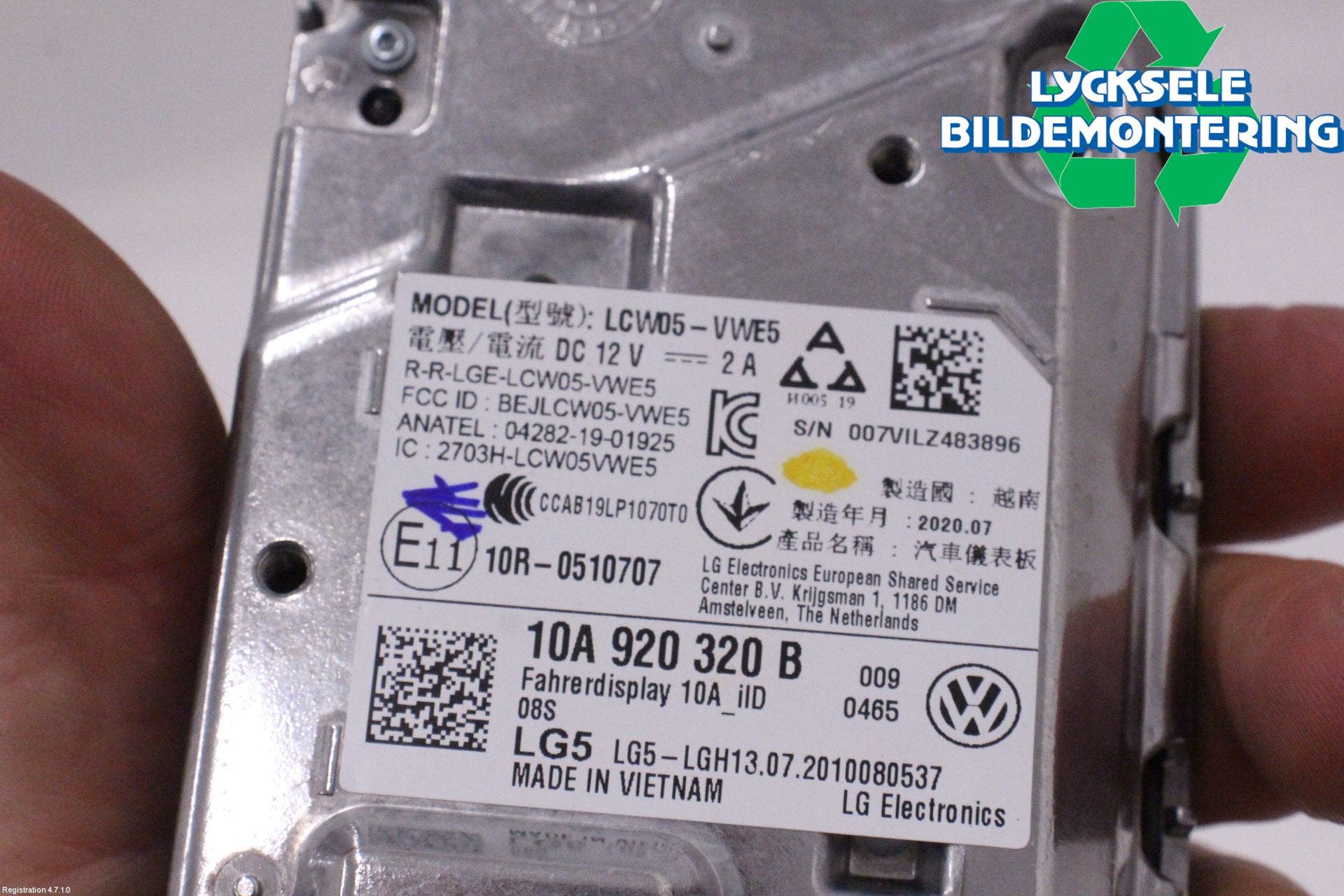 Volkswagen VW ID.3 21- Instrument Komb