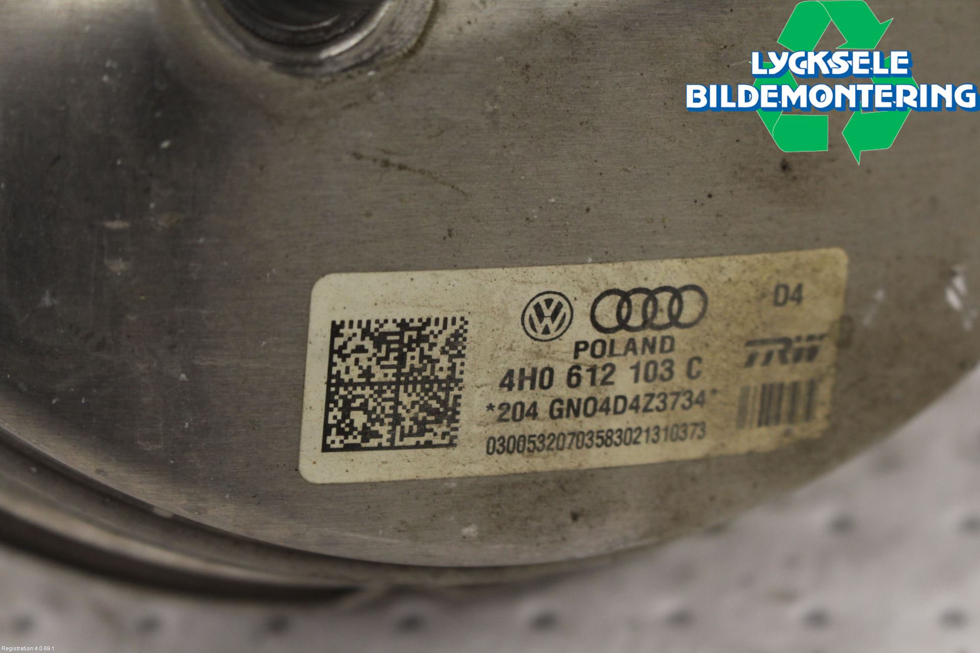 Audi A8/S8 4H 10-17 Bromsservo