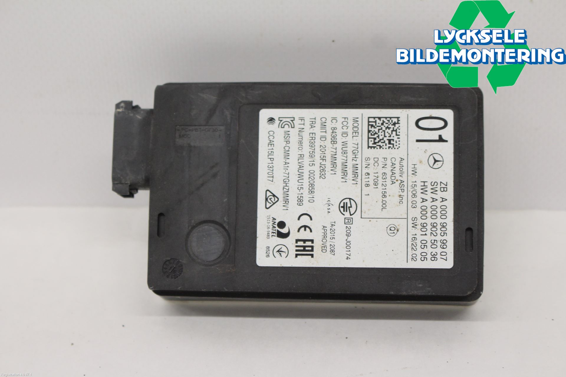 Mercedes-Benz MB E-KLASS (W213) 16-23 Sensor Aktivt Kollisionsskydd