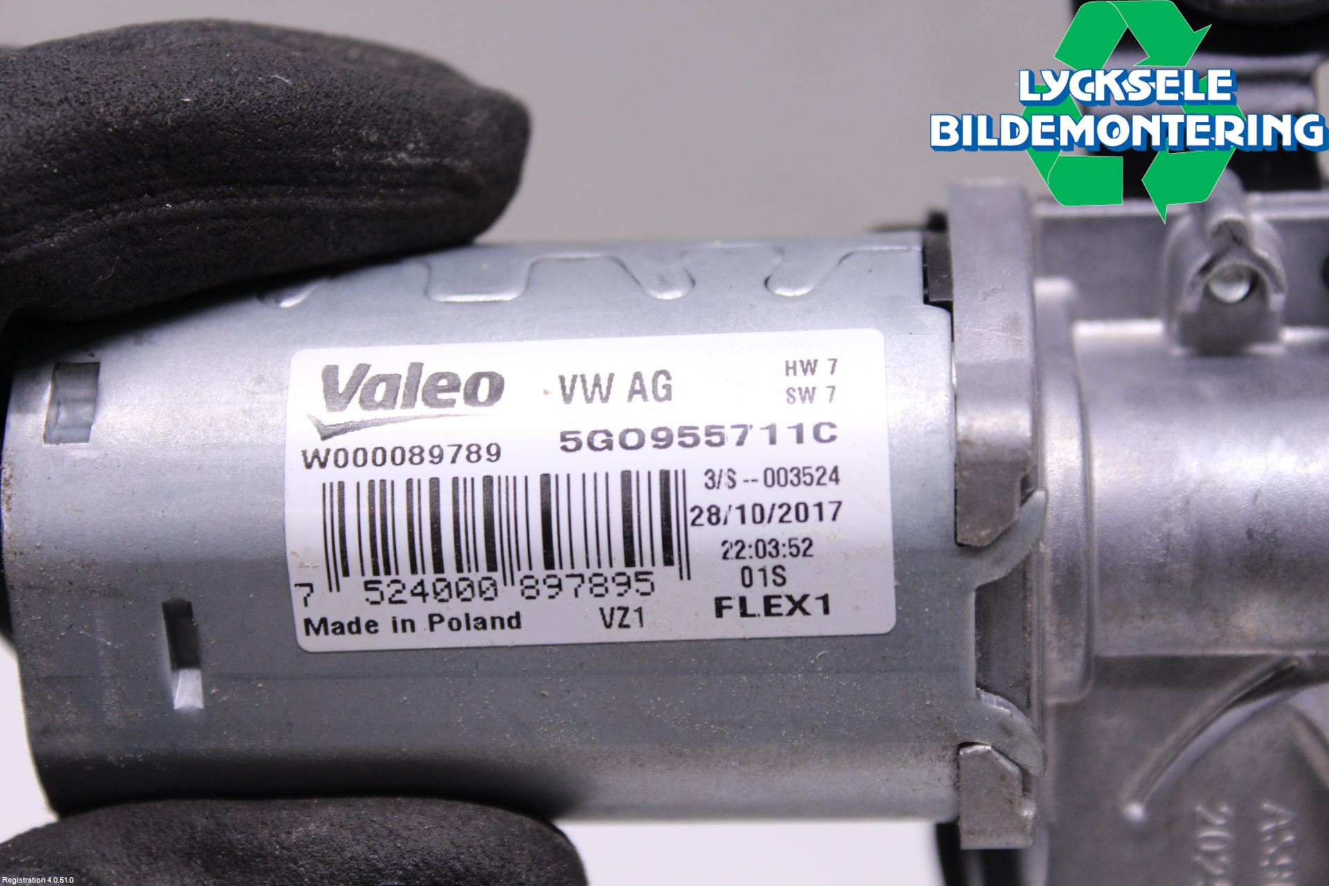 Volkswagen VW PASSAT 15-19 Torkarmotor Baklucka