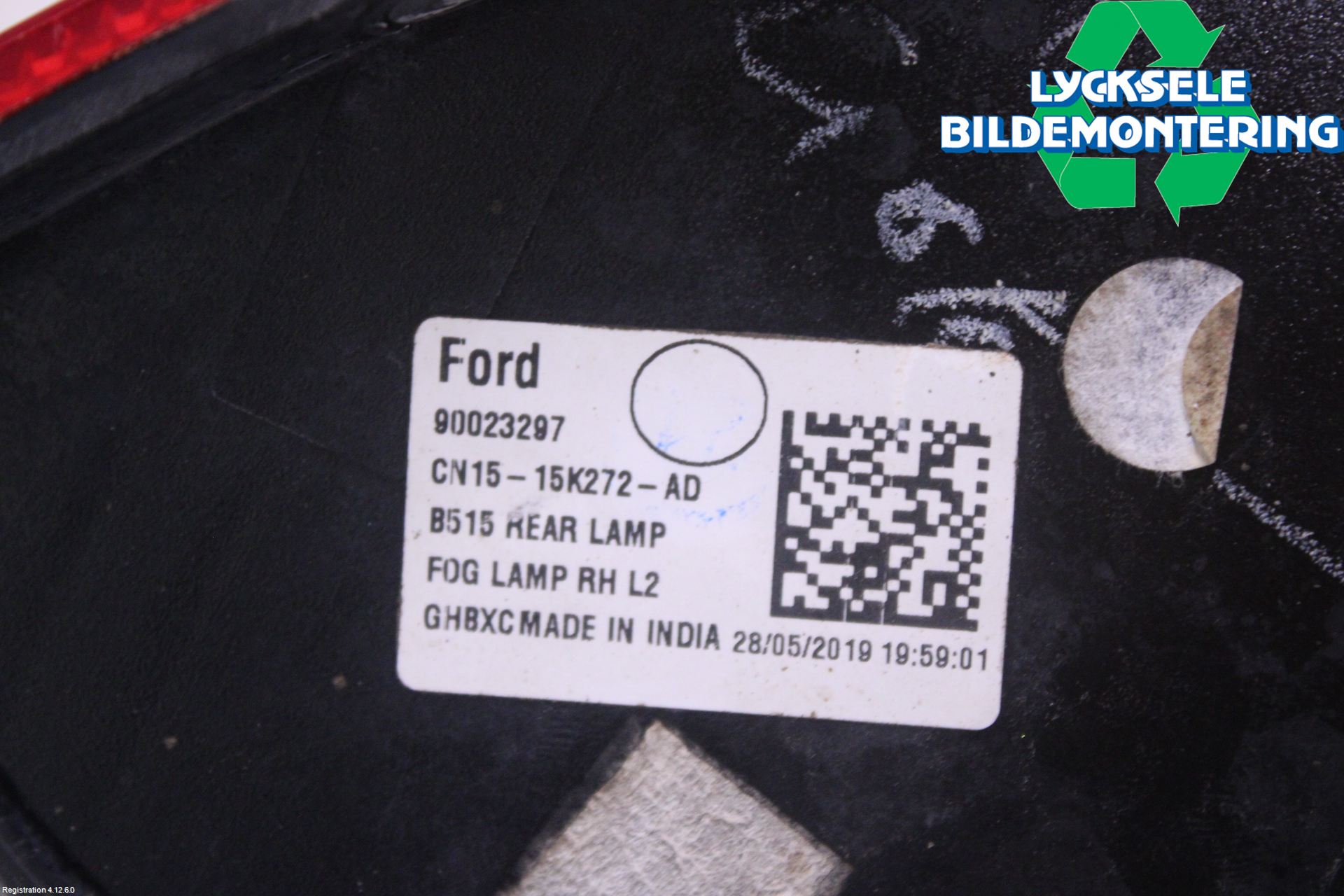 Ford KUGA 17-19 Dimljus/Reflex Bak