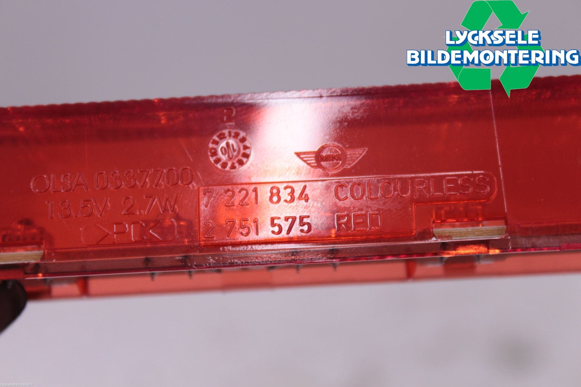 Mini COUPE R56 05-14 Bromsljus Bakruta