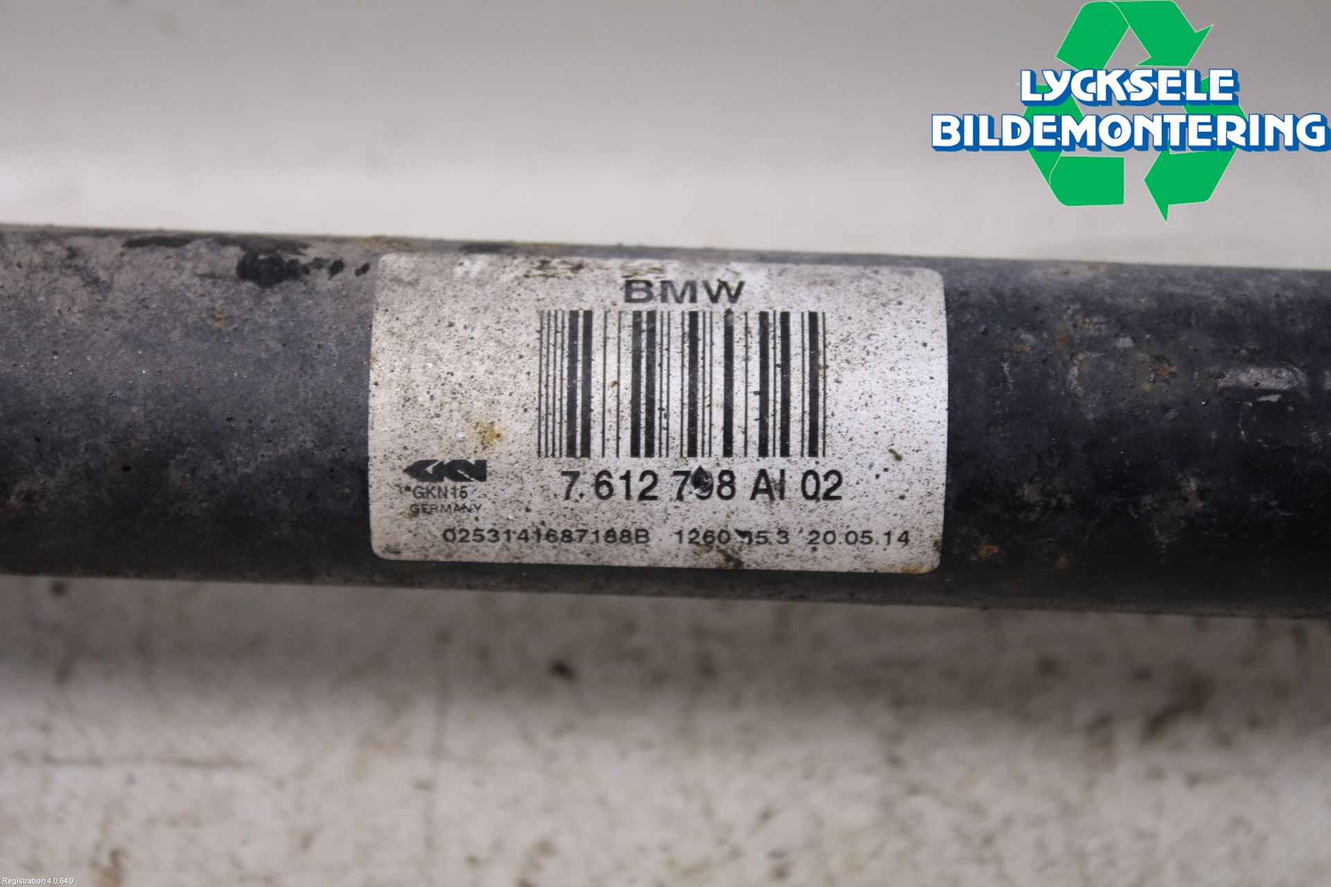 BMW X3 F25 10-17 Drivaxel Bak Höger