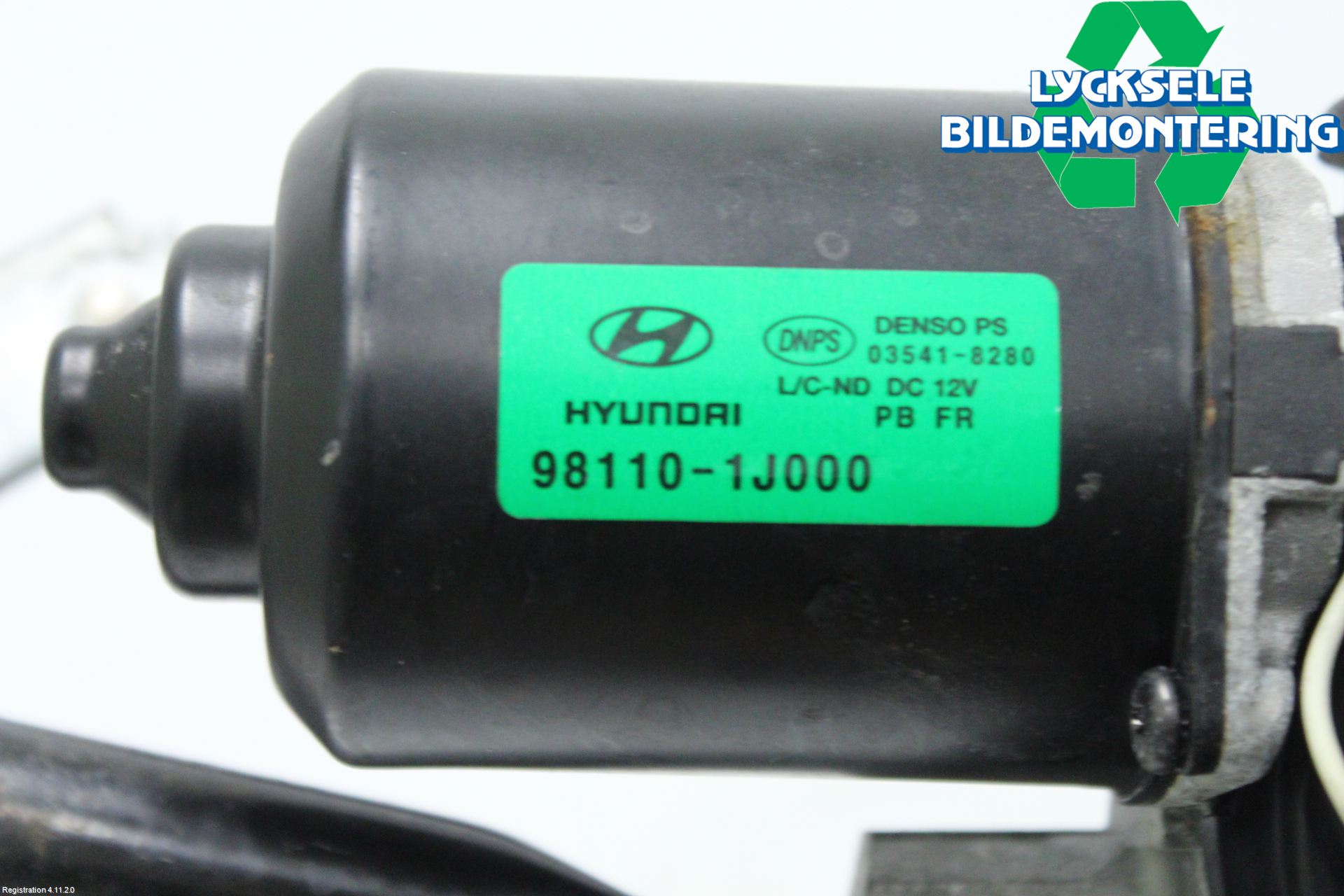 Hyundai i20 PB 09-14 Torkarmekanism Vindruta