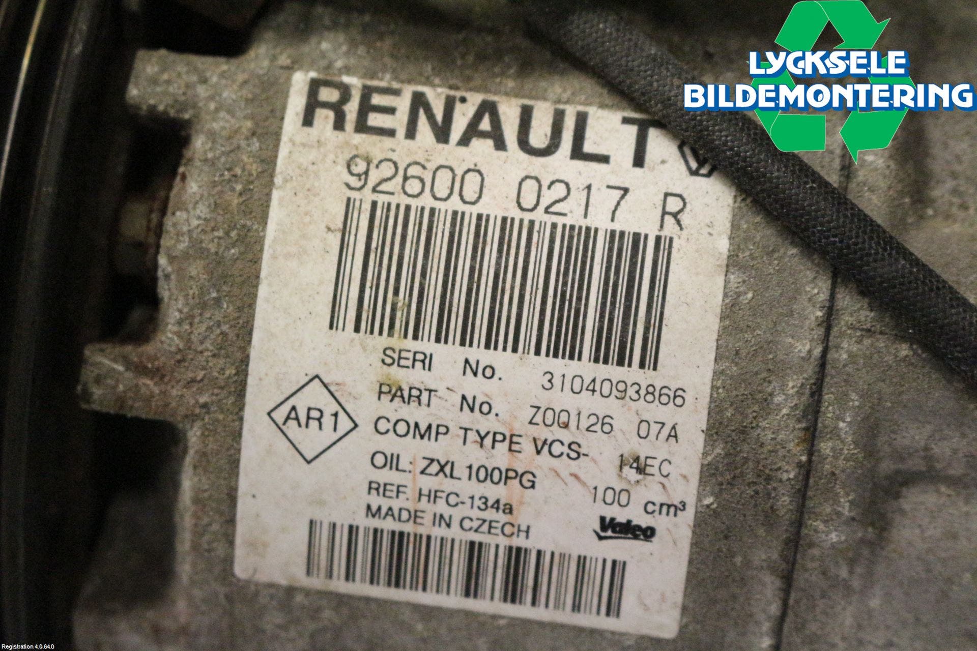 Renault CLIO IV 12-16 Ac Kompressor