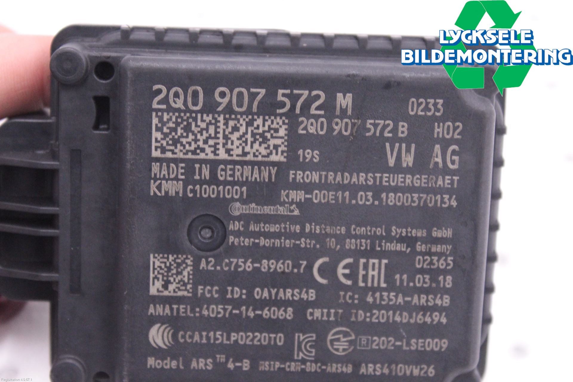 Volkswagen VW CRAFTER II / E-CRAFTER 17- Sensor Adaptiv Farthållare