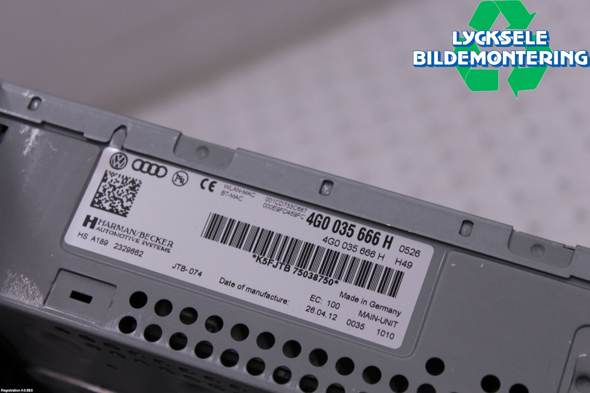 Audi A6/S6 4G 11-18 Cd Radio - Multimediapanel