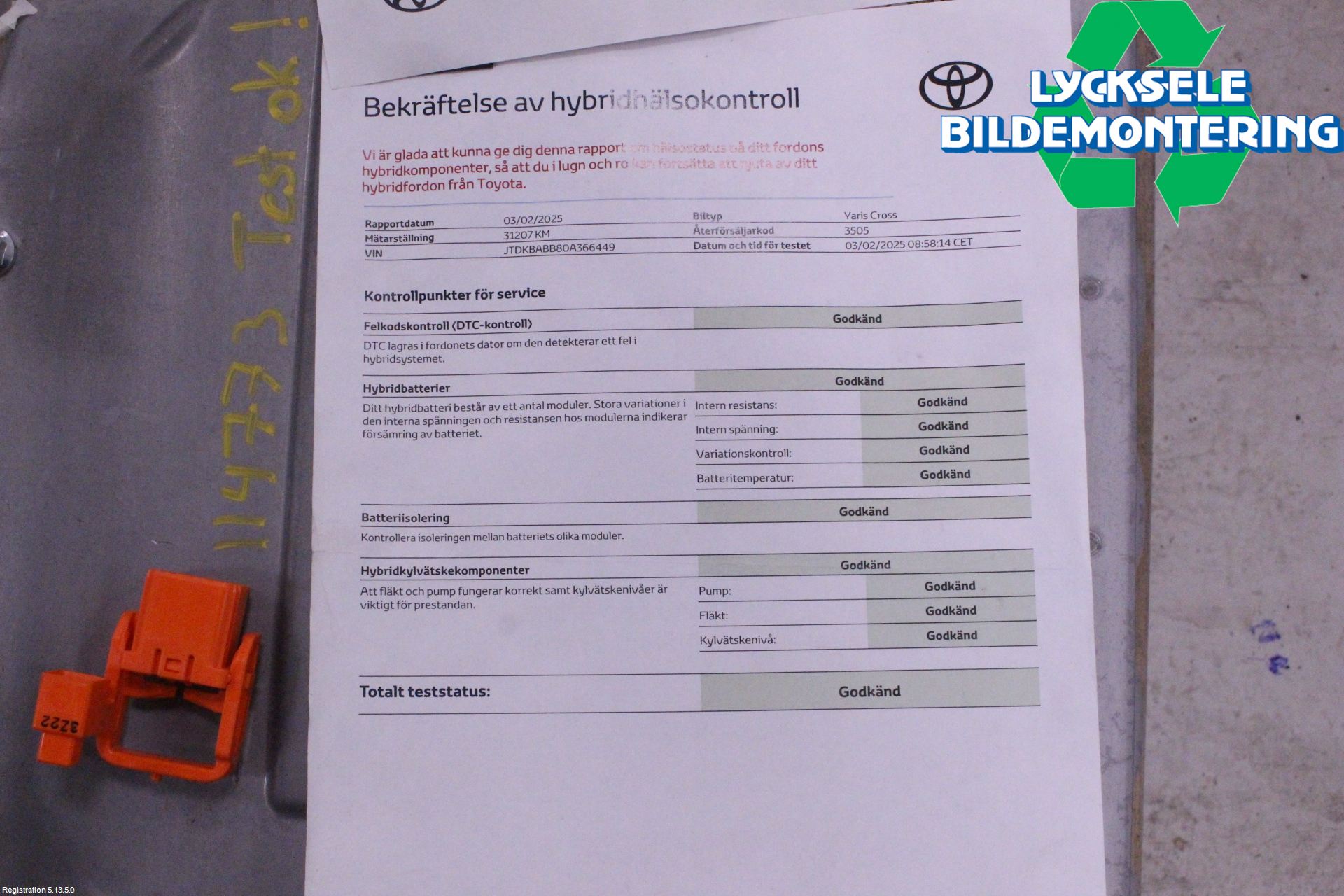 Toyota YARIS CROSS XP21 21- Batteri Högspänning