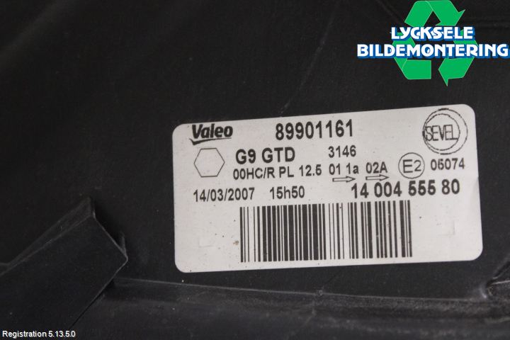 Peugeot EXPERT 07-14 Strålkastare Vänster