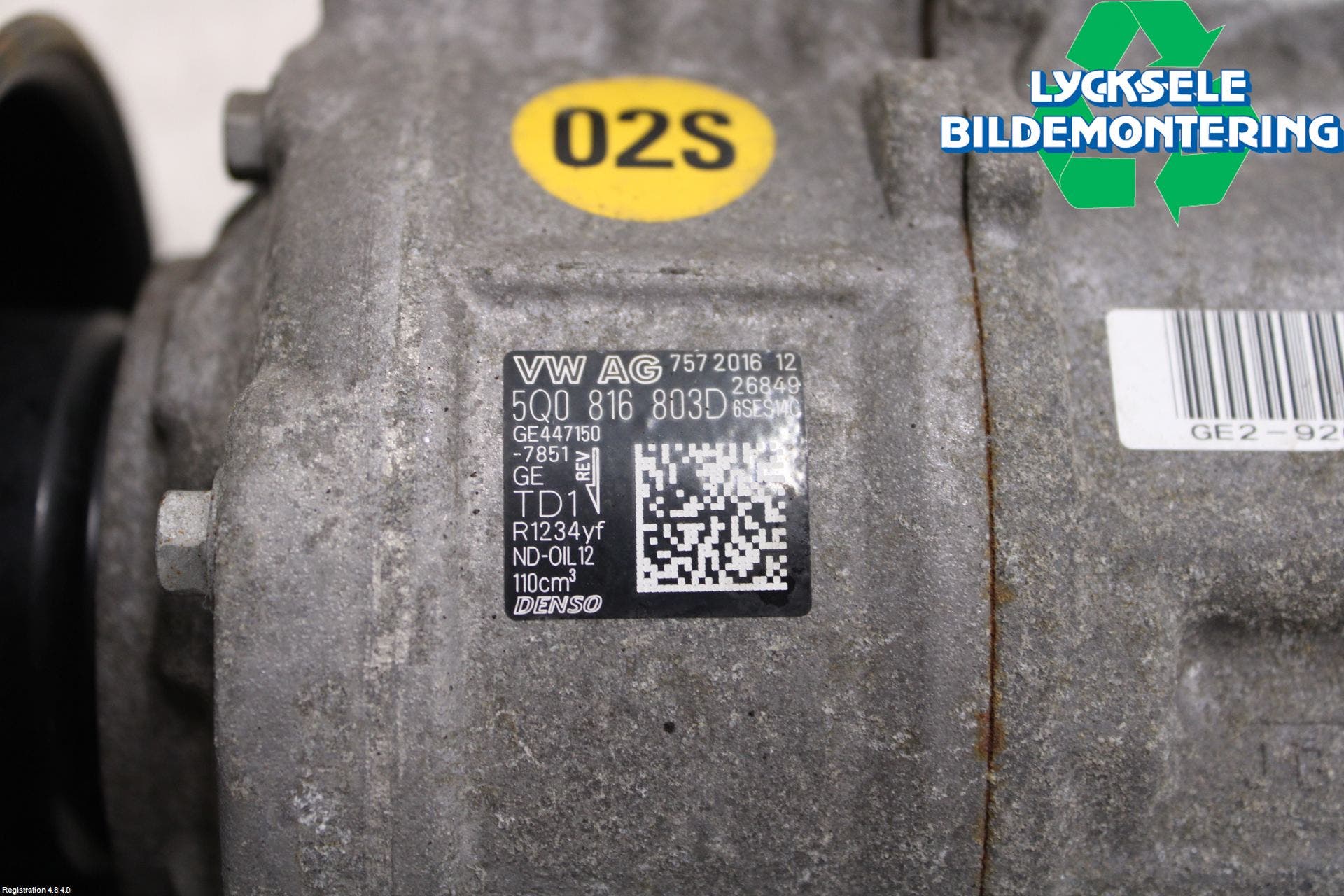 Volkswagen VW PASSAT 15-19 Ac Kompressor