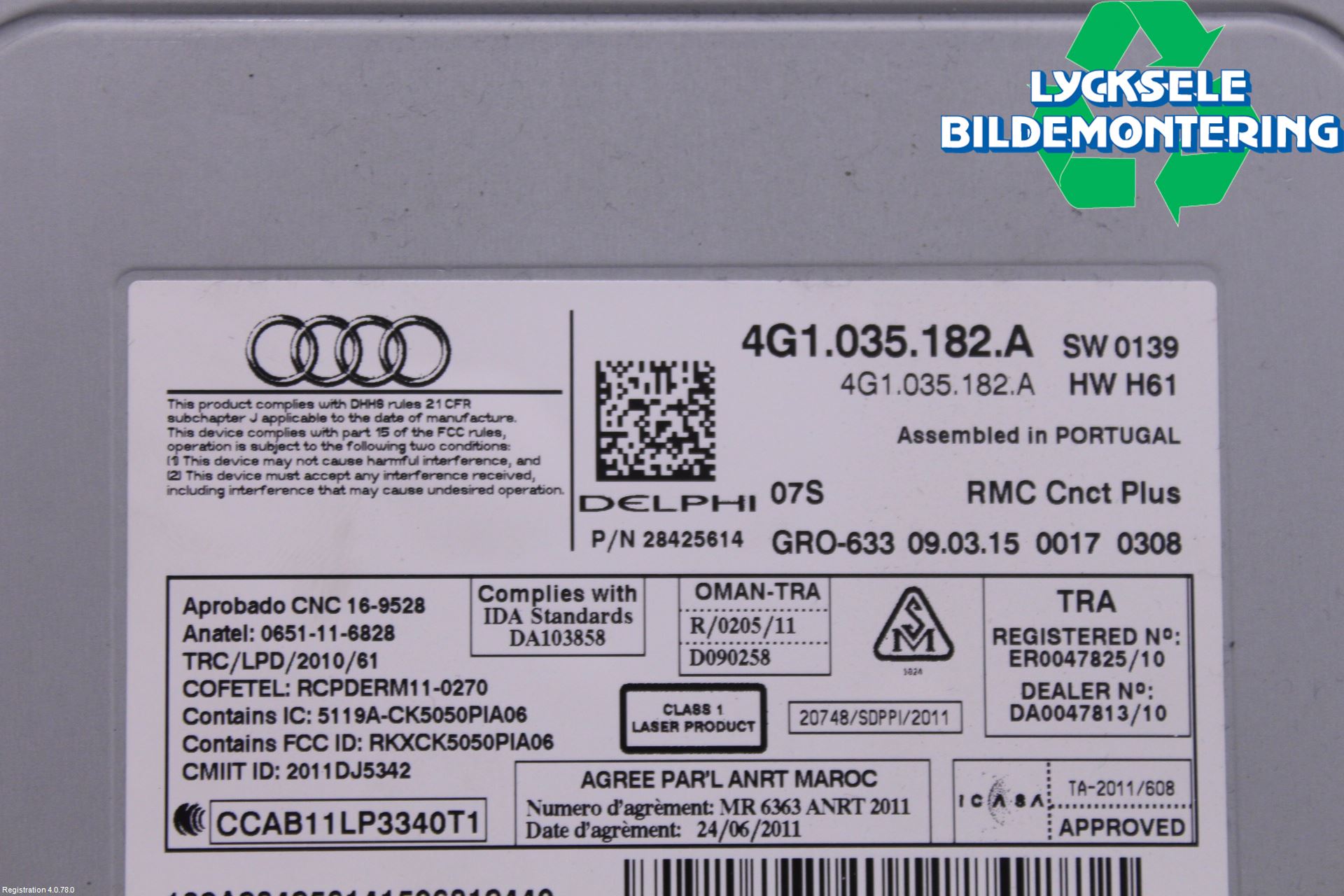 Audi A6 ALLROAD 12-18 Cd Radio - Multimediapanel