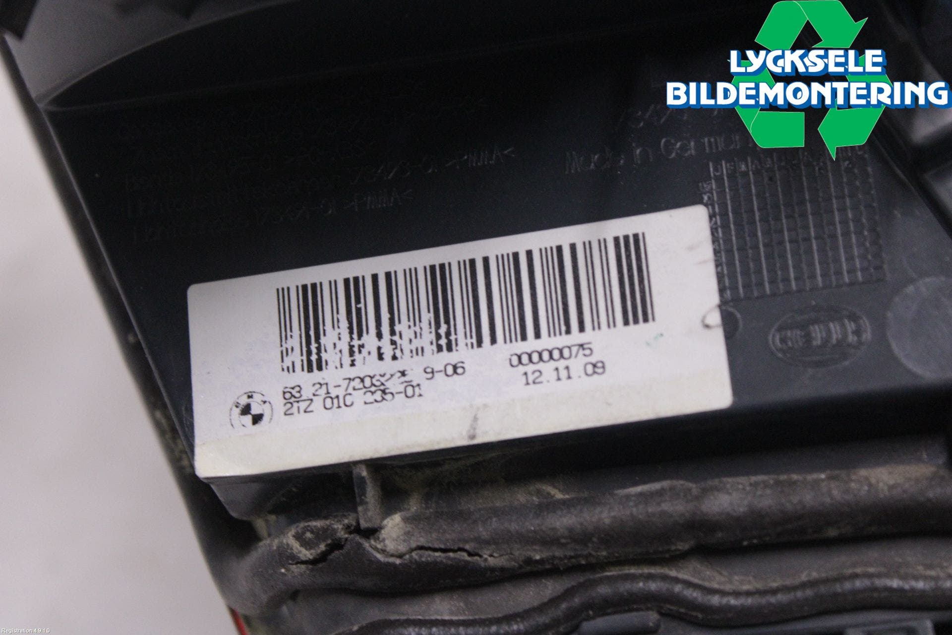 BMW 5 F10/F11/F18 09-17 Bakljus Lucka Vä