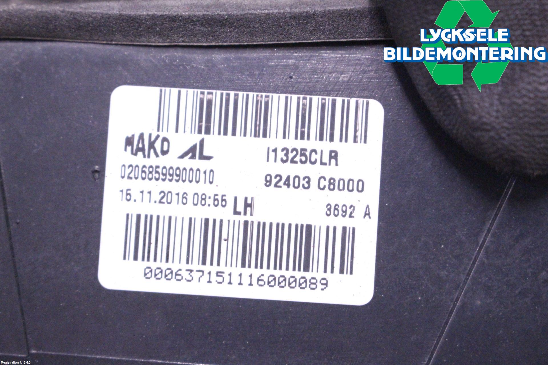 Hyundai i20 GB 15-20 Bakljus Lucka Vä