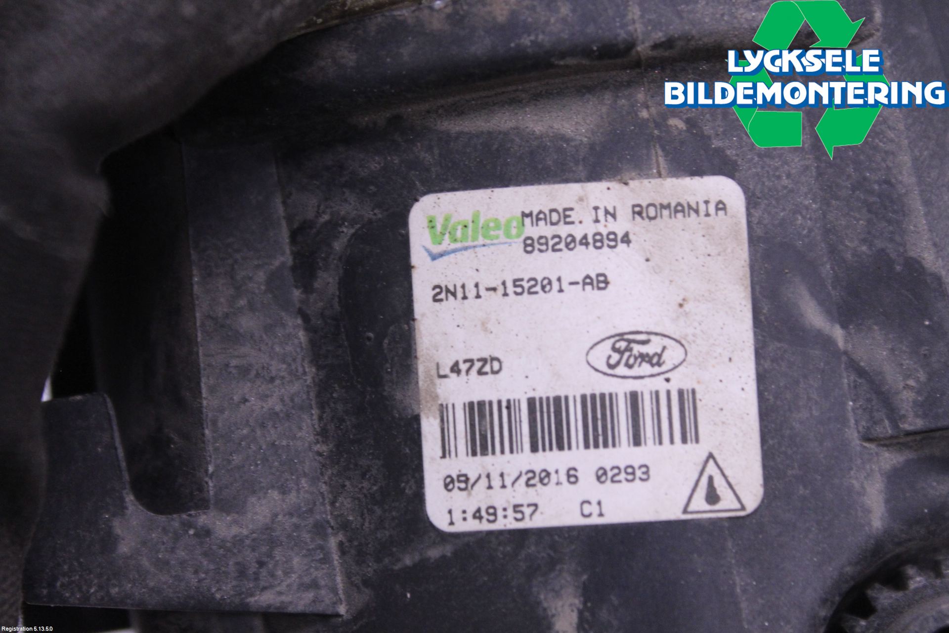 Ford FIESTA 13-17 Dimljus-Varselljus Fram