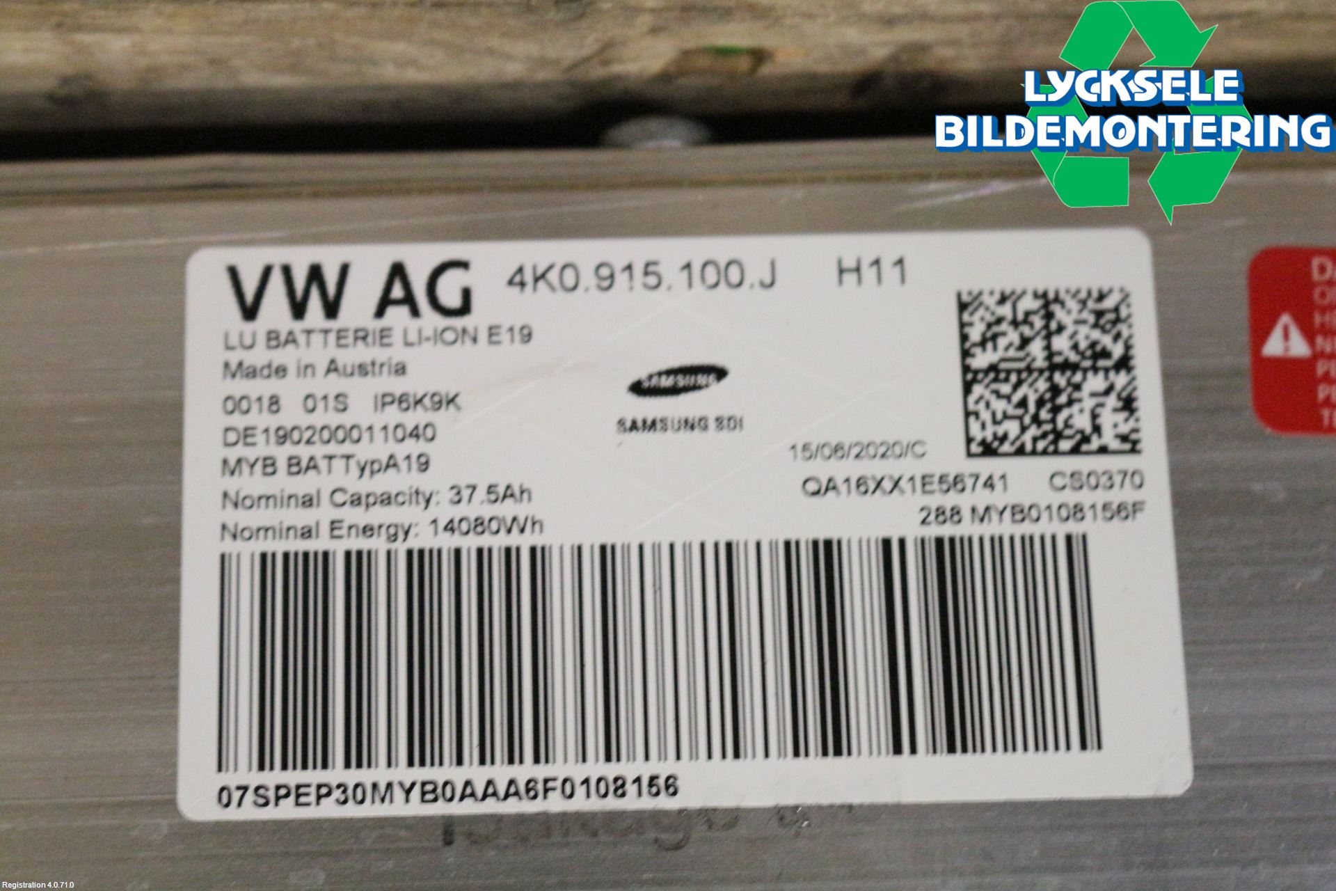 Audi A7 Sportback 4K 18- Batteri Högspänning