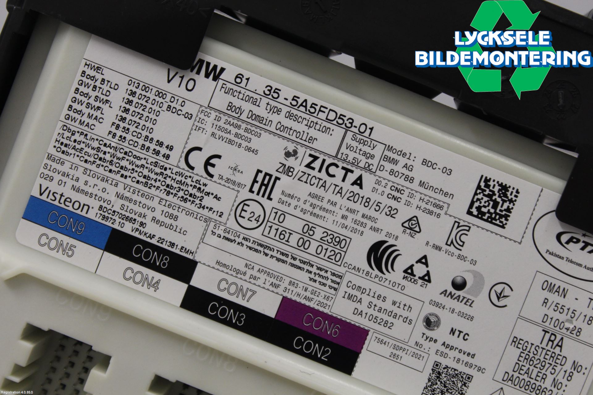 BMW 5 G30/G31/F90 17-23 Styrenhet Övrigt