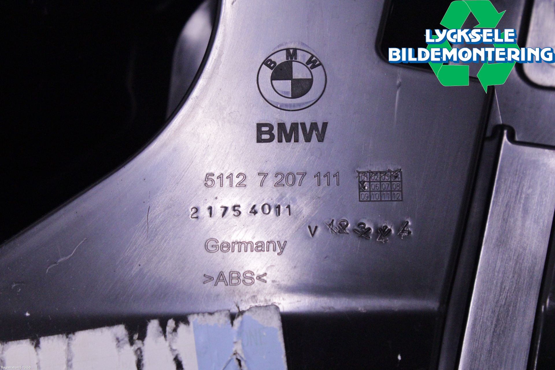 BMW 5 F10/F11/F18 09-17 Stötfångarfäste Bak Vä
