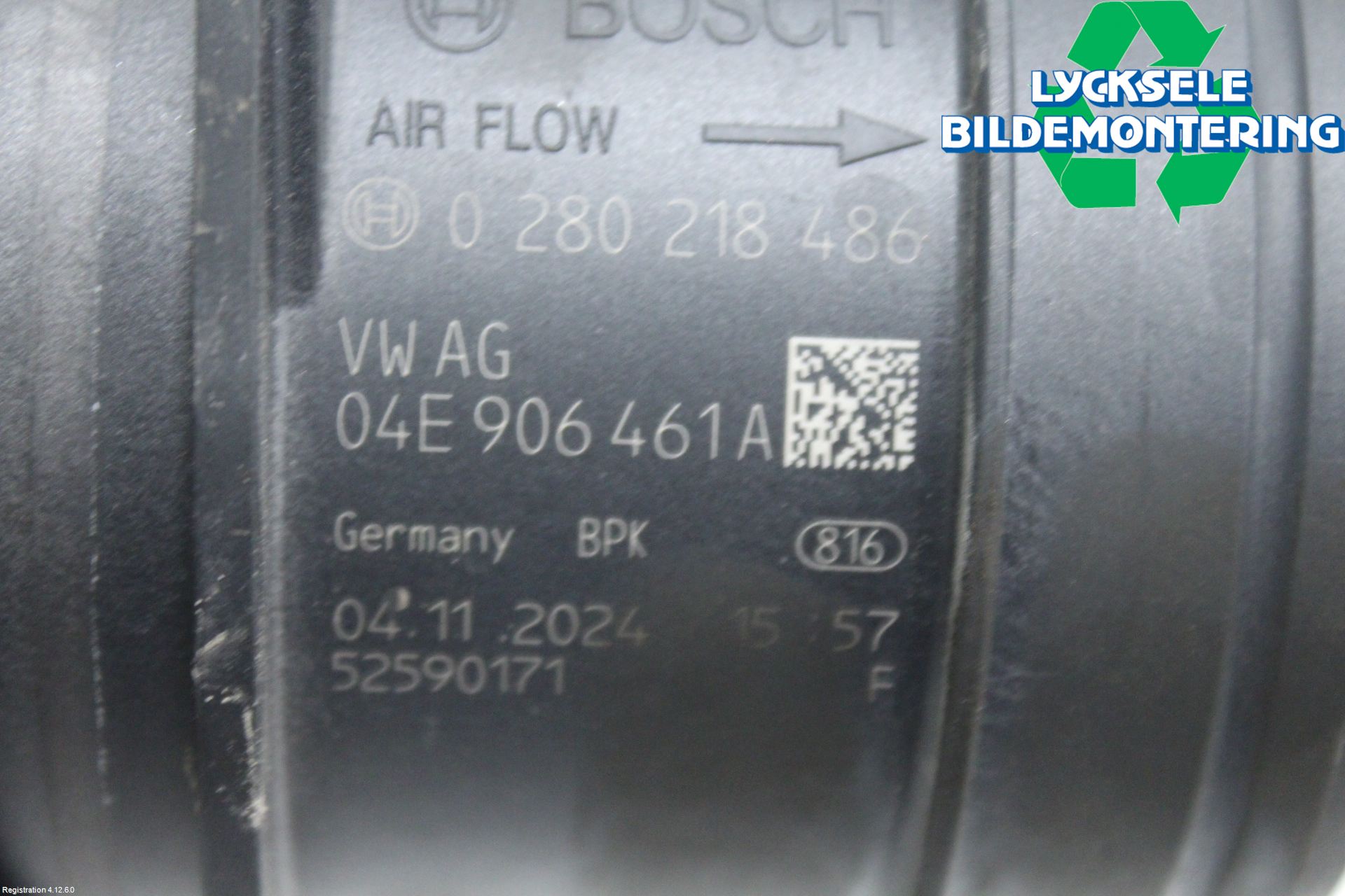 Volkswagen VW CRAFTER II / E-CRAFTER 17- Injluftmassamätare