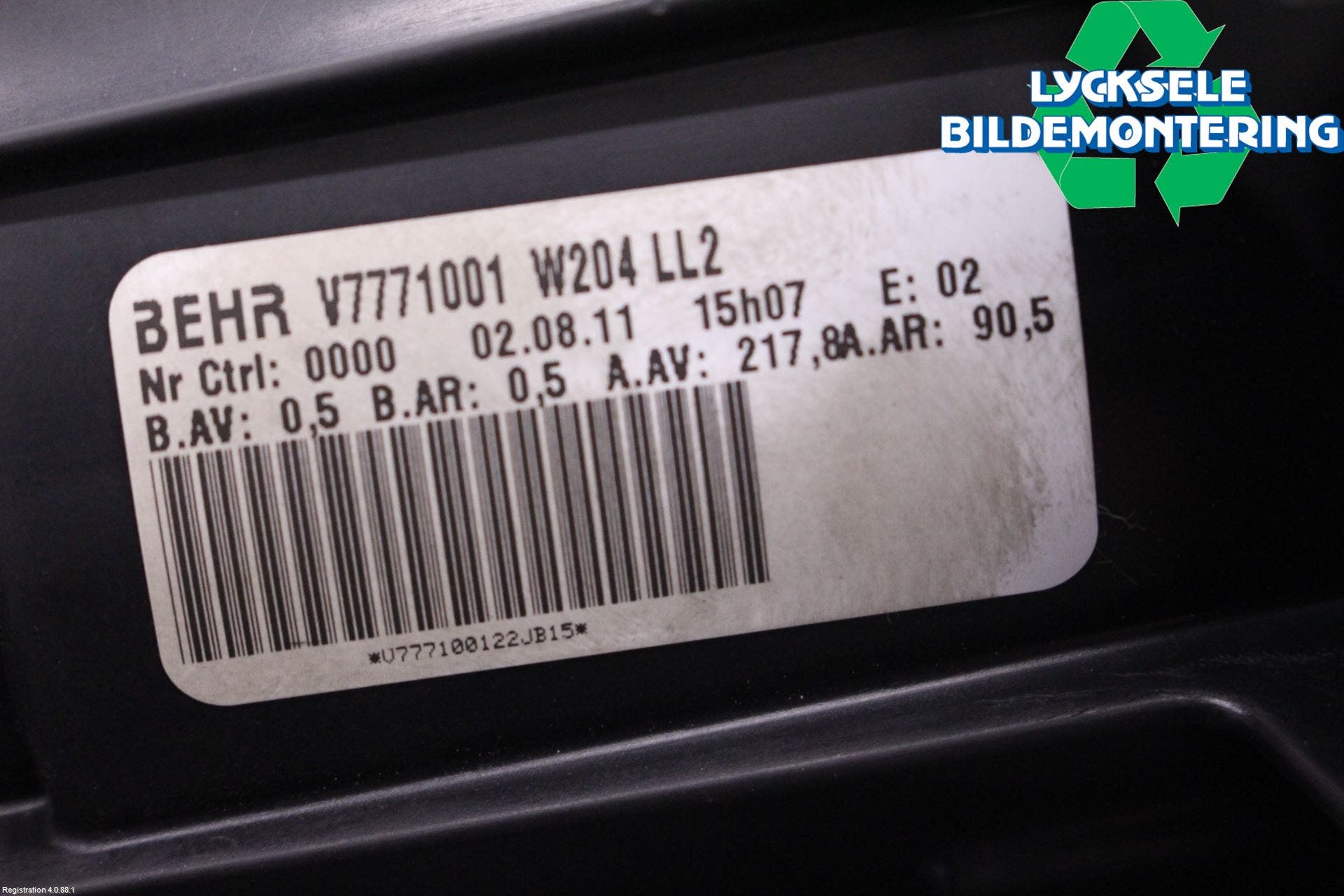 Mercedes-Benz MB C-KLASS (W204) 07-15 Ac Värmefläkt