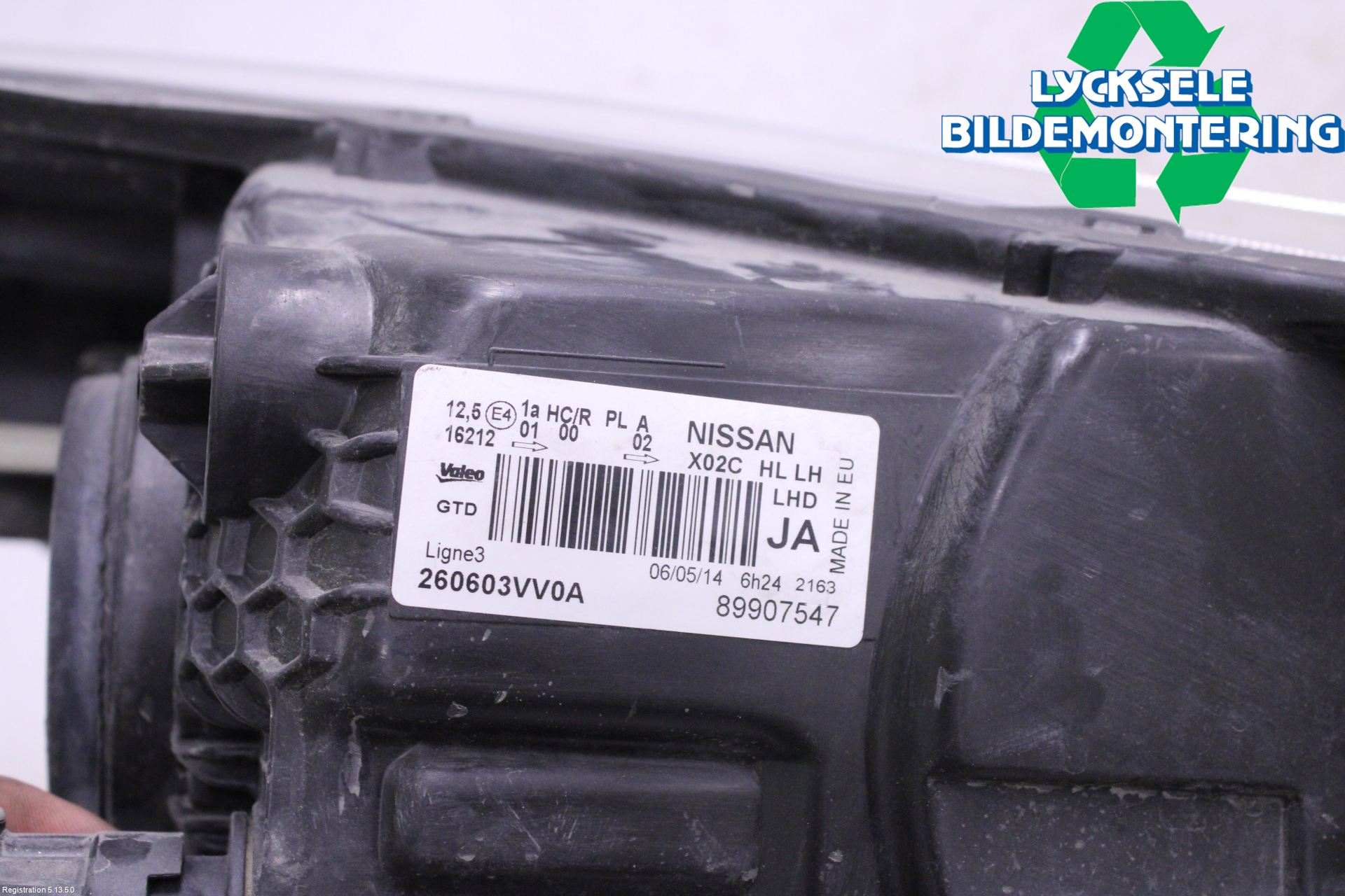 Nissan NOTE E12 14-20 Strålkastare Vänster