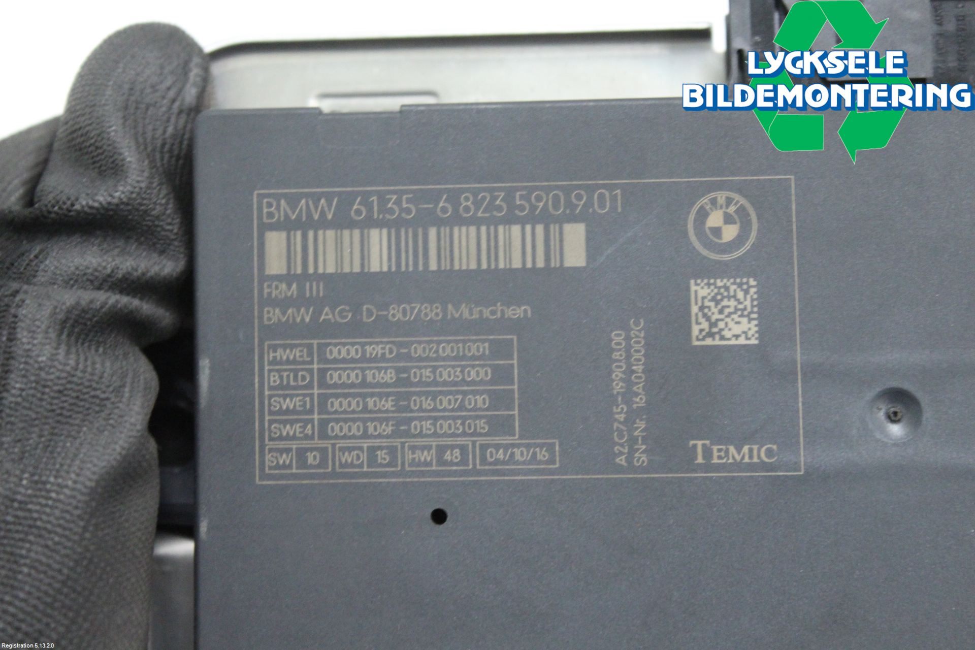 BMW 5 F10/F11/F18 09-17 Styrenhet Övrigt