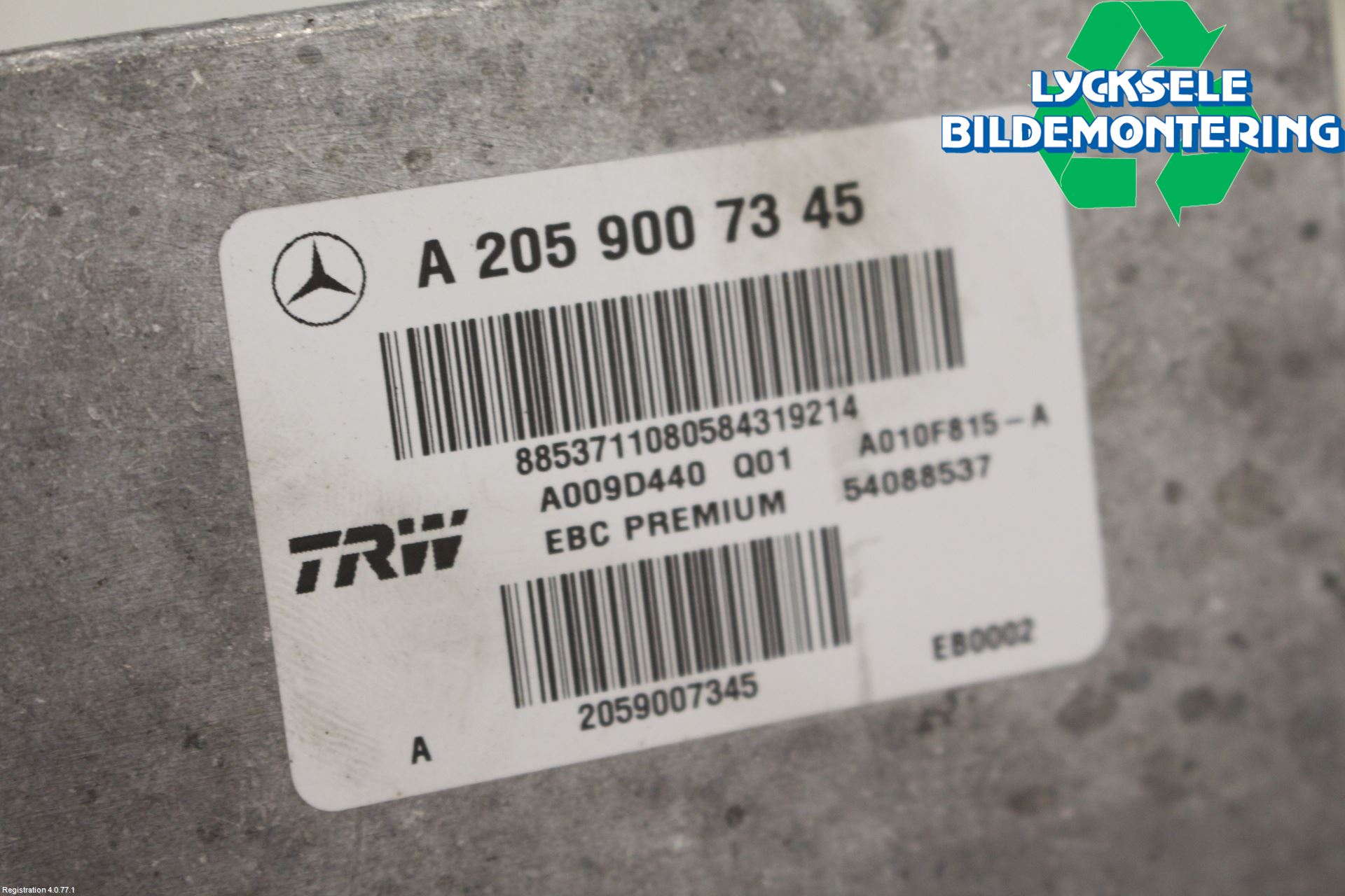 Mercedes-Benz MB C-KLASS (W205) 14-21 Abs Hydraulaggregat
