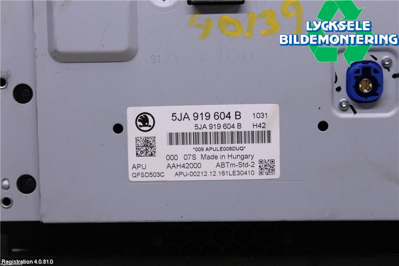 Skoda RAPID Cd Radio - Multimediapanel