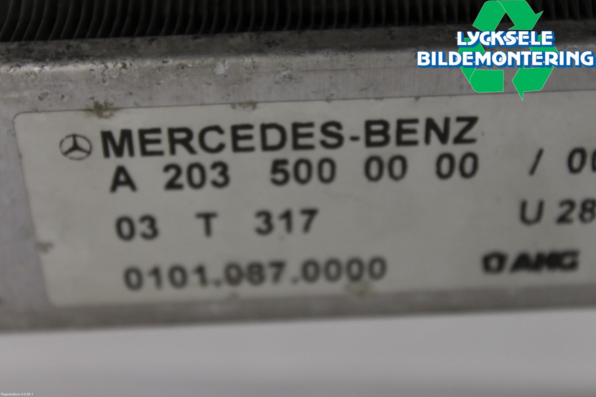 Mercedes-Benz MB C (203) 00-07 Laddluft-Intercooler Kyl