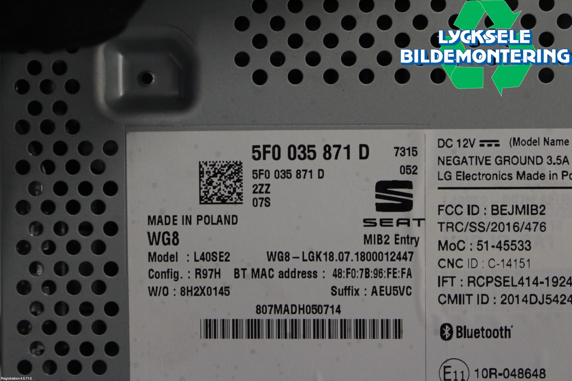 Seat LEON 13-20 Multifunktionsdisplay