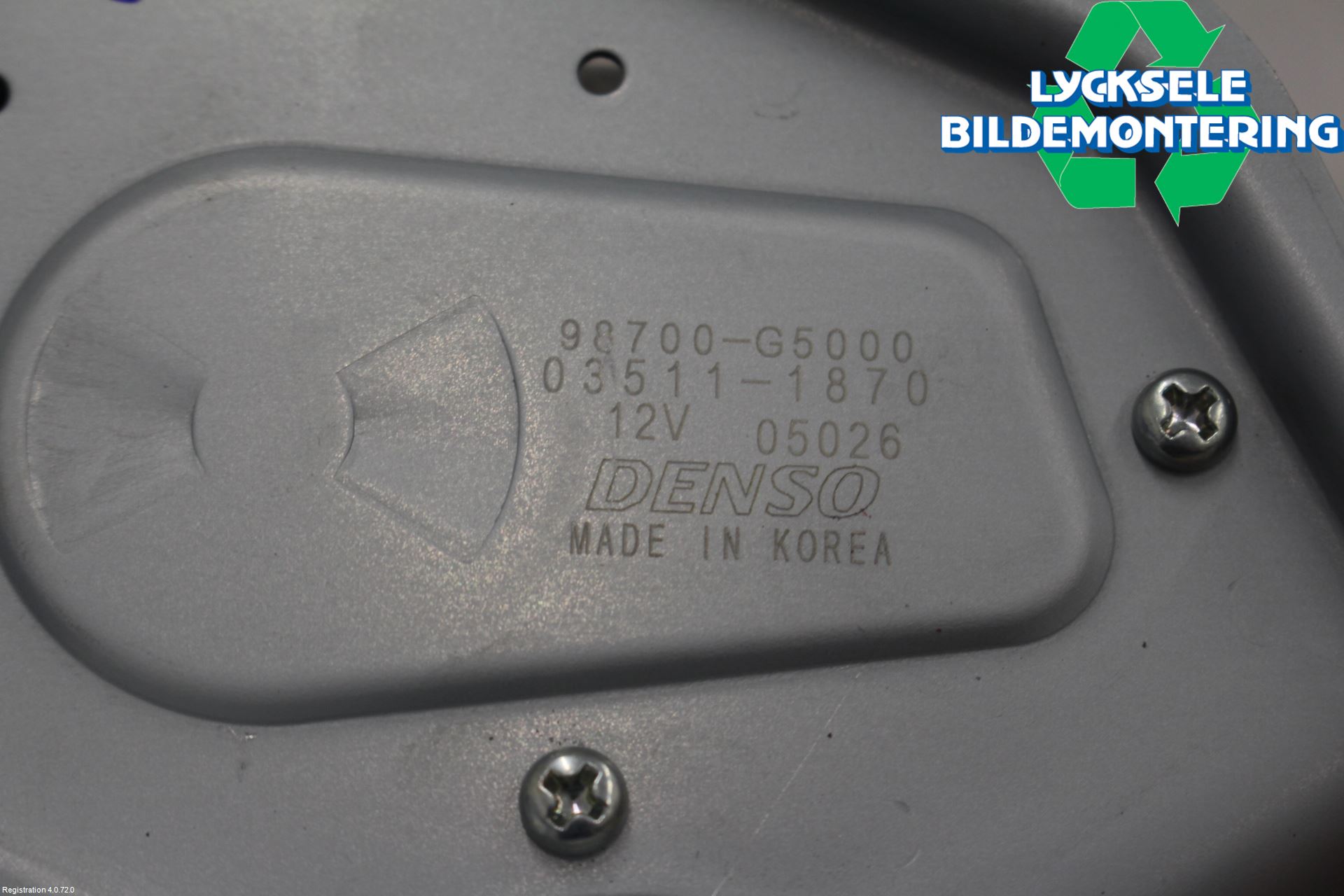 Kia NIRO (DE) 17-22 Torkarmotor Baklucka