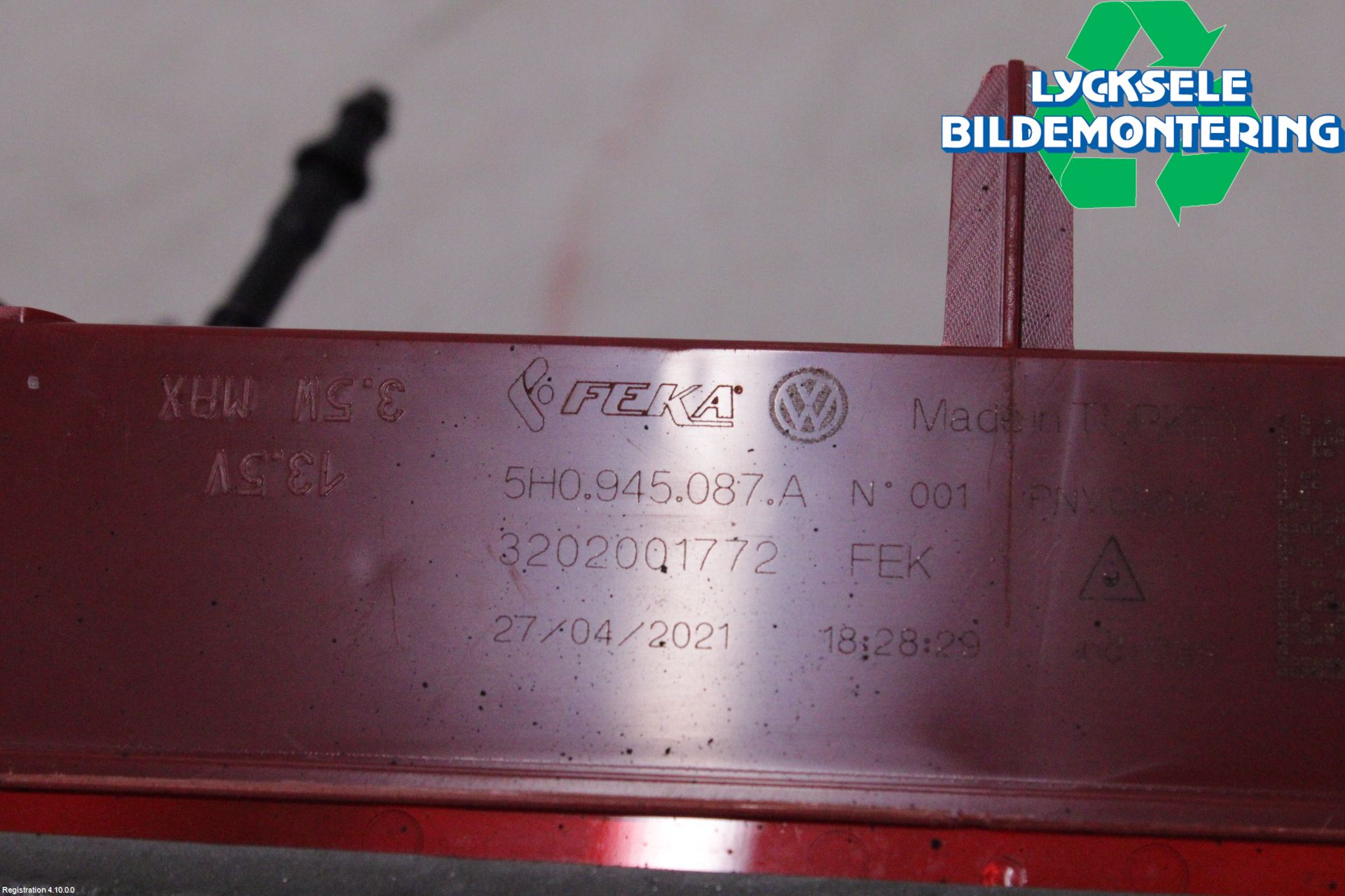 Volkswagen VW ID.4 21- Bromsljus Bakruta