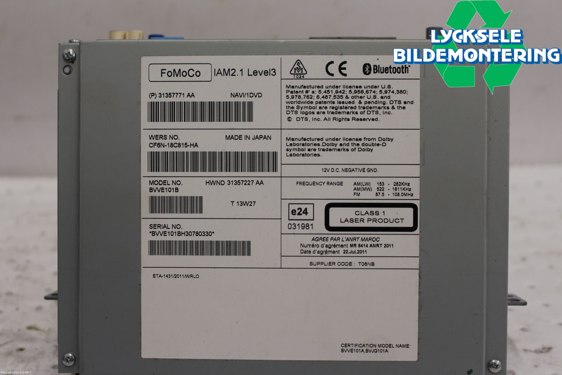 Volvo V70 14-16 Cd Radio - Multimediapanel