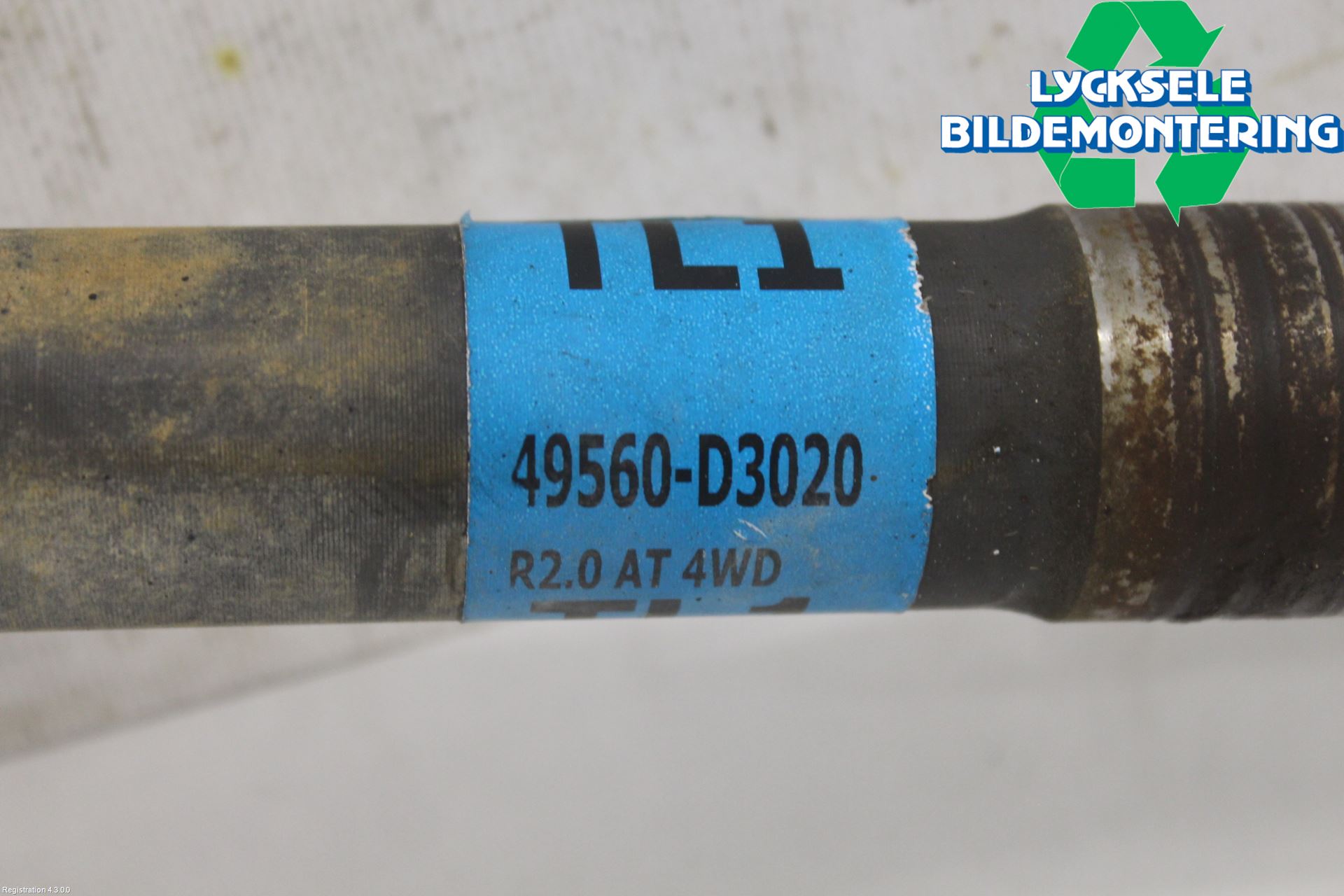 Kia SPORTAGE (QL) 16-21 Drivaxel Fram Höger