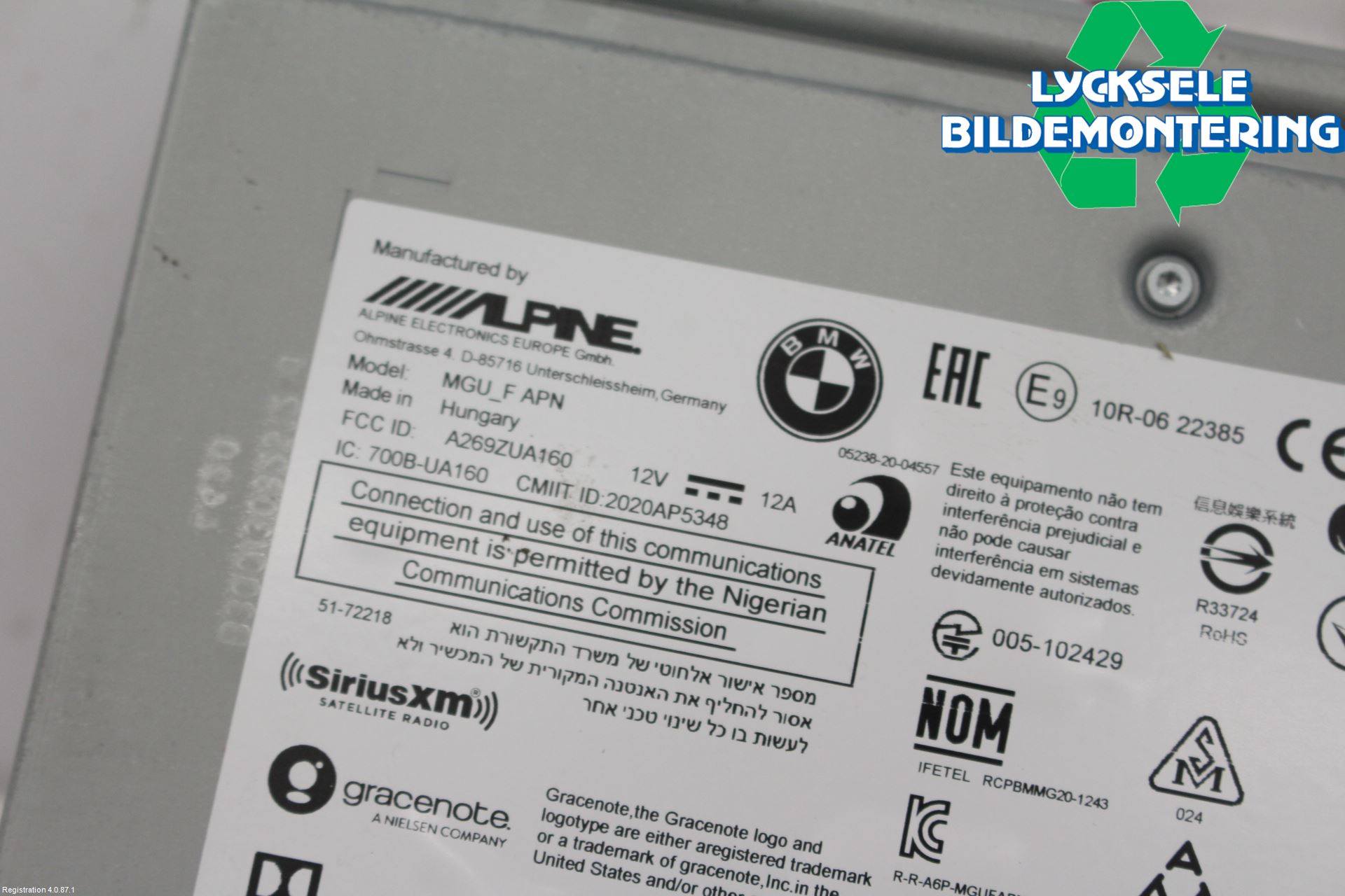 BMW 3 G20/G21/G80/G81 19- Cd Radio - Multimediapanel